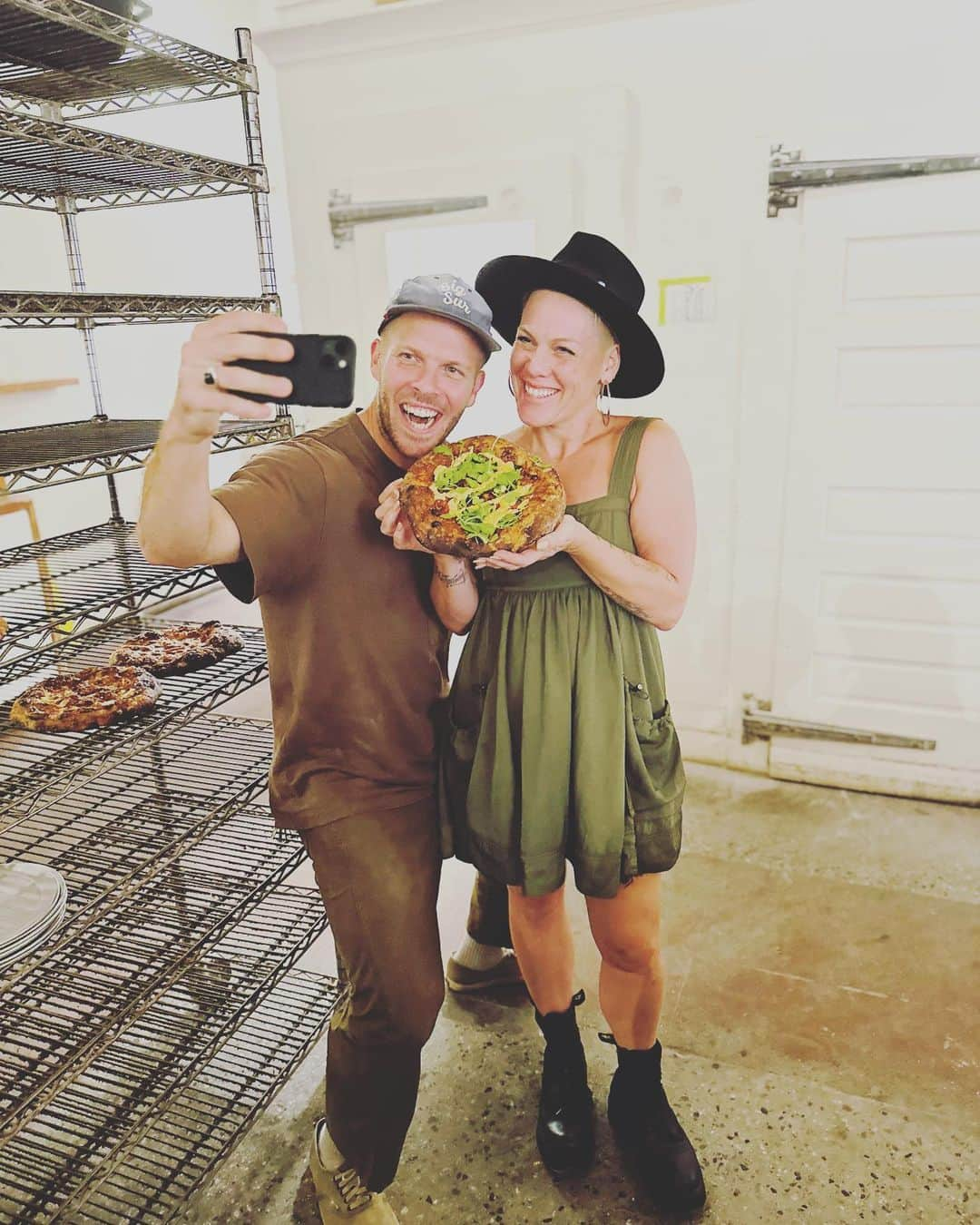 P!nk（ピンク）のインスタグラム：「Thank you @joseybakerbread for the incredible sourdough pizza making class!!!! We had so much fun and it was the best pizza I’ve ever had!!!!!!!! @themillsf」