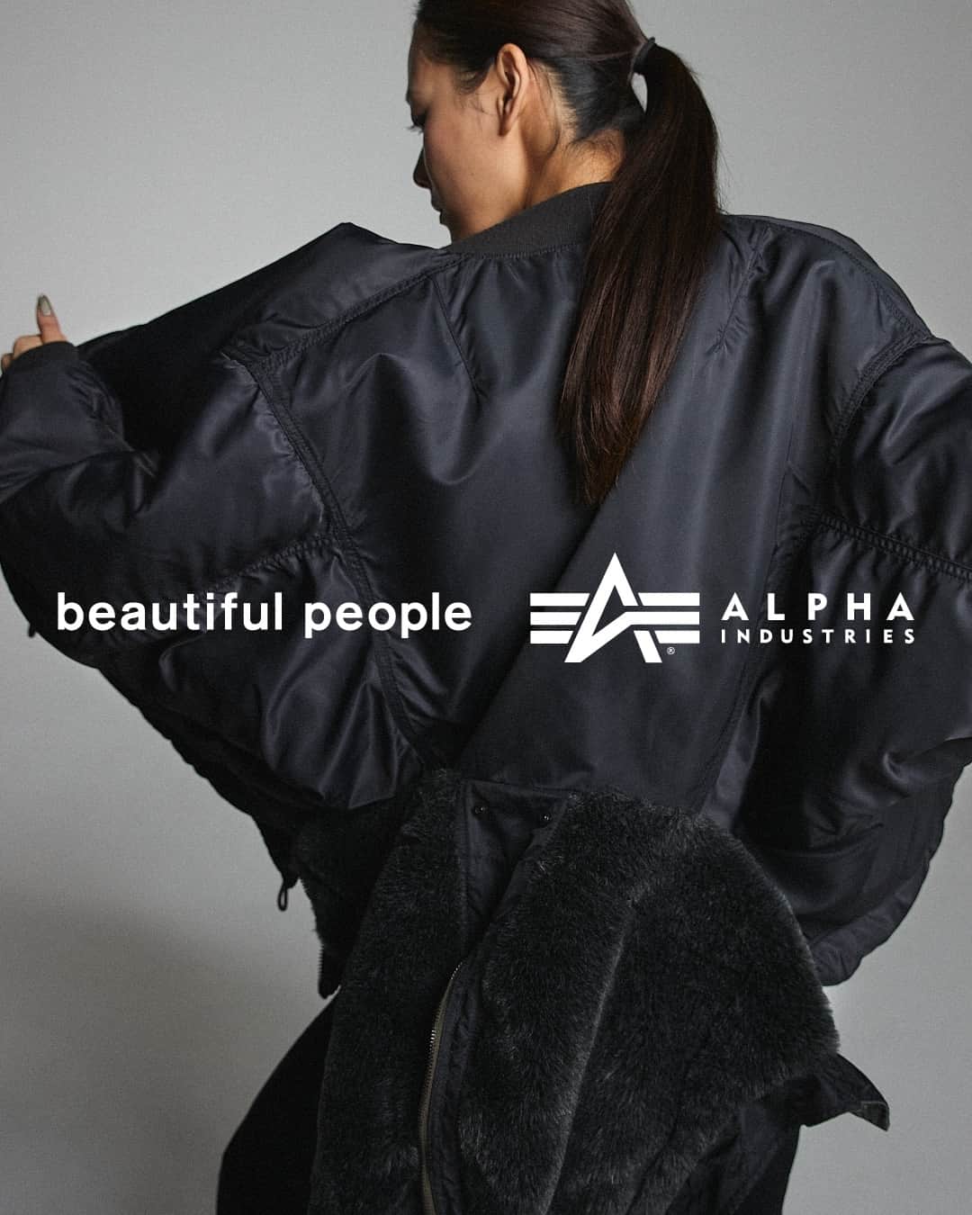 ビューティフルピープルさんのインスタグラム写真 - (ビューティフルピープルInstagram)「#DOUBLEEND beautiful people x ALPHA INDUSTRIES @alphaindustries @alpha_industries_japan⁠ 4-WAY flight jacket⁠ ⁠ ◻︎ ⁠beautiful people x ALPHA INDUSTRIES double-end nylon flight jacket⁠ color: ⁠gray*navy⁠ size: ⁠34/36/38/40/42⁠ material: ⁠nylon 100%⁠ ALPHA INDUSTRIESとのコラボレーションブルゾン。上下逆さまに着用することで、N-2BがMA-1へと変化します。さらにリバーシブルで着用することで、オリジナルのネイビーカラーに。⁠ 確かな実績を誇るALPHA縫製工場にて作成された本格仕様です。ダブルエンドならではのボリューム感とデザインのありそうでない1着に。⁠ ⁠ ⁠ ALPHA INDUSTRIES and beautiful people have collaborated for the first time to launch a new 4-way bomber jacket with authentic military specifications.⁠ ⁠ Inspired by a test sample of a 1958 N-2B flight jacket, which was never released to the public, and ALPHA's signature MA-1 vintage flight army, this bomber jacket is a surprising 4-way specification that can be worn inside-out and upside-down.⁠ ⁠ ___⁠ ⁠ ⁠ ■Online store⁠ www.beautiful-people.jp⁠ ⁠ ■Global Online store⁠ www.beautiful-people-creations-tokyo.com⁠ ⁠ ■ 青山店⁠⁠⁠⁠ 東京都港区南青山3-16-6⁠⁠⁠⁠ ⁠⁠⁠⁠ ■ 新宿伊勢丹店⁠ 伊勢丹新宿店本館2階⁠ TOKYOクローゼット/リ・スタイルTOKYO⁠⁠⁠⁠ ⁠⁠⁠⁠ ■ 渋谷PARCO店⁠ 渋谷パルコ2階⁠ ⁠ ■ ジェイアール名古屋タカシマヤ店⁠ ジェイアール名古屋タカシマヤ4階⁠ モード＆トレンド「スタイル＆エディット」⁠⁠⁠⁠ ⁠⁠⁠⁠ ■⁠阪急うめだ店⁠ 阪急うめだ本店3階　モード⁠⁠⁠⁠ ___⁠ ⁠ #beautifulpeople⁠⁠⁠ #ビューティフルピープル⁠⁠⁠ #SideC ⁠ #DOUBLEEND⁠ #ダブルエンド⁠ #collaboration⁠ #コラボ⁠ #MA1⁠ #N2B⁠ #reversible⁠ #4way⁠ #flightjacket⁠ #blouson⁠ #ALPHAINDUSTRIES⁠ #ALPHA」10月15日 7時00分 - beautifulpeople_officialsite