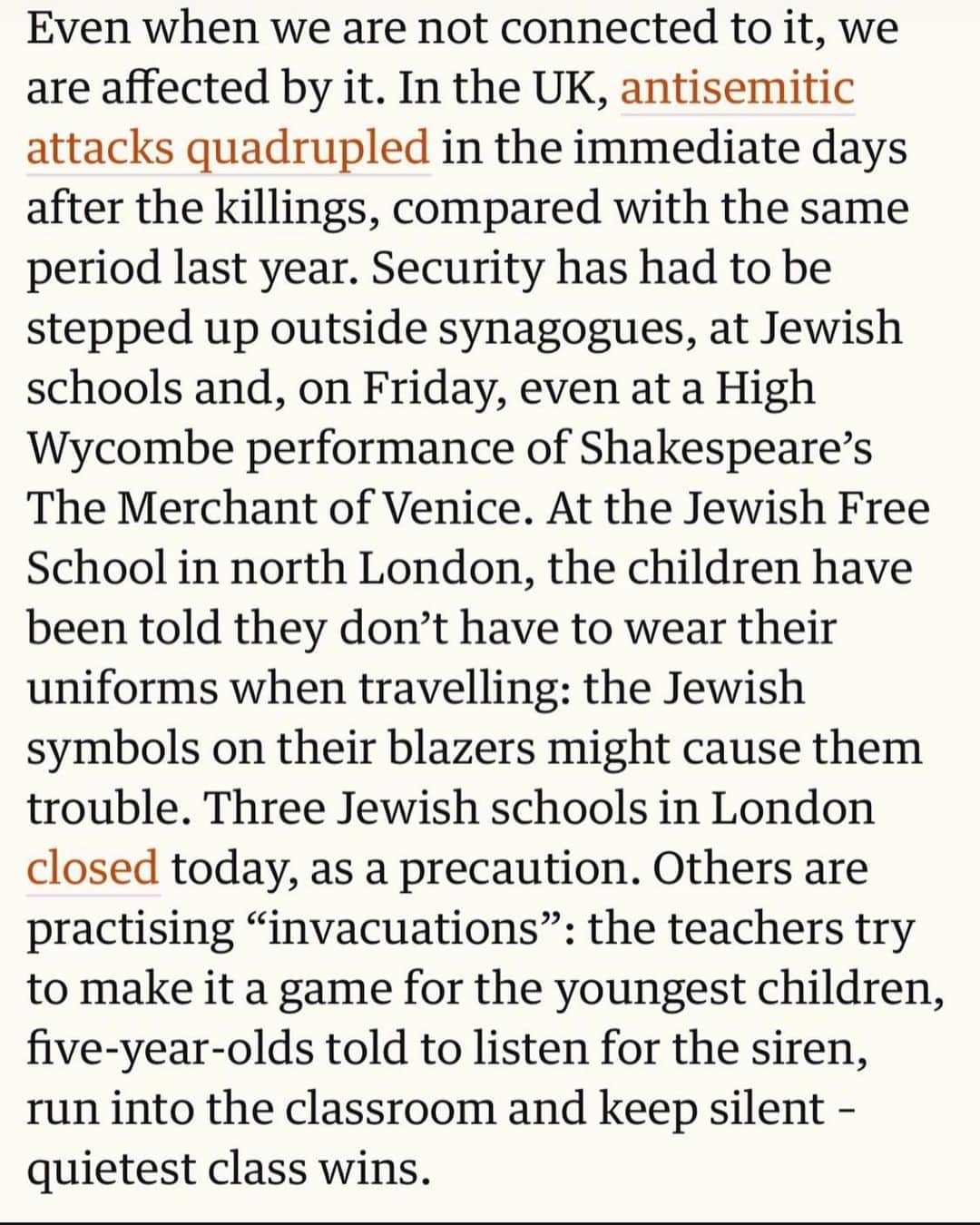 ジョーイ・キングさんのインスタグラム写真 - (ジョーイ・キングInstagram)「PLEASE READ TIL THE END!!!  I have found it impossible to write something to accurately describe what I’m feeling. Some of your Jewish friends have been silent for this reason, and because they are also dealing with the pain of this in their real lives which precedes taking to social media. Thank you to Jonathan Freedland for your words.」10月15日 7時31分 - joeyking