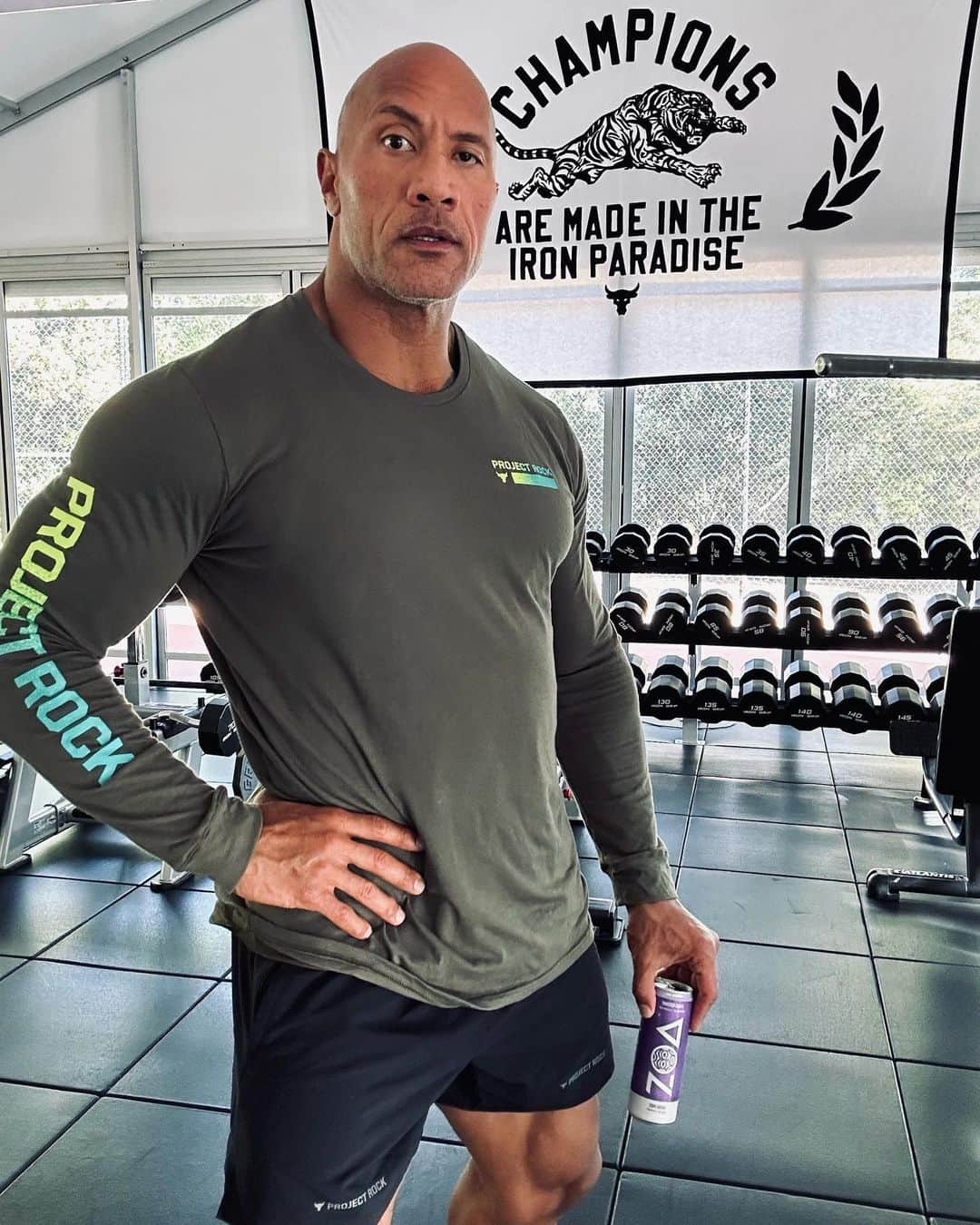 ドウェイン・ジョンソンのインスタグラム：「LFG ⛓️👊🏾  saturday  #donotgogentle #teamrage」