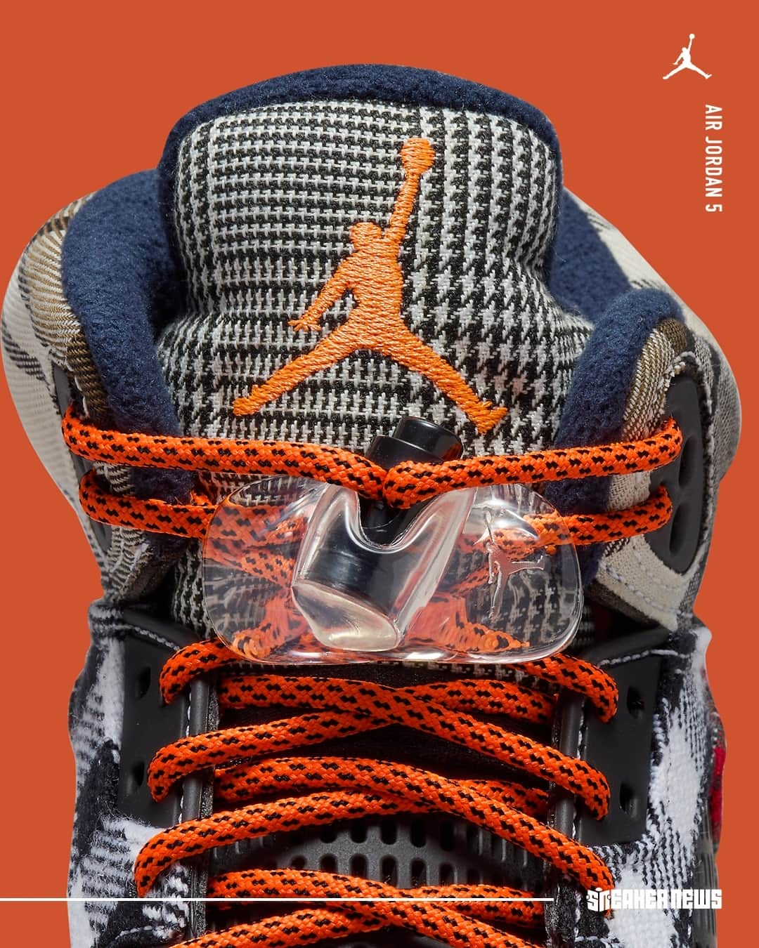 Sneaker Newsさんのインスタグラム写真 - (Sneaker NewsInstagram)「Perfect for the pumpkin patch! Expect full kids sizing on October 20th for the upcoming Air Jordan 5 GS "Plaid". Hit the link in our bio to see official images.」10月15日 9時00分 - sneakernews