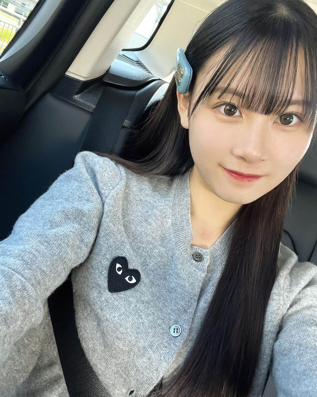 坊迫咲藍のインスタグラム：「今日はカラコンしてるよ〜🎀🩶」