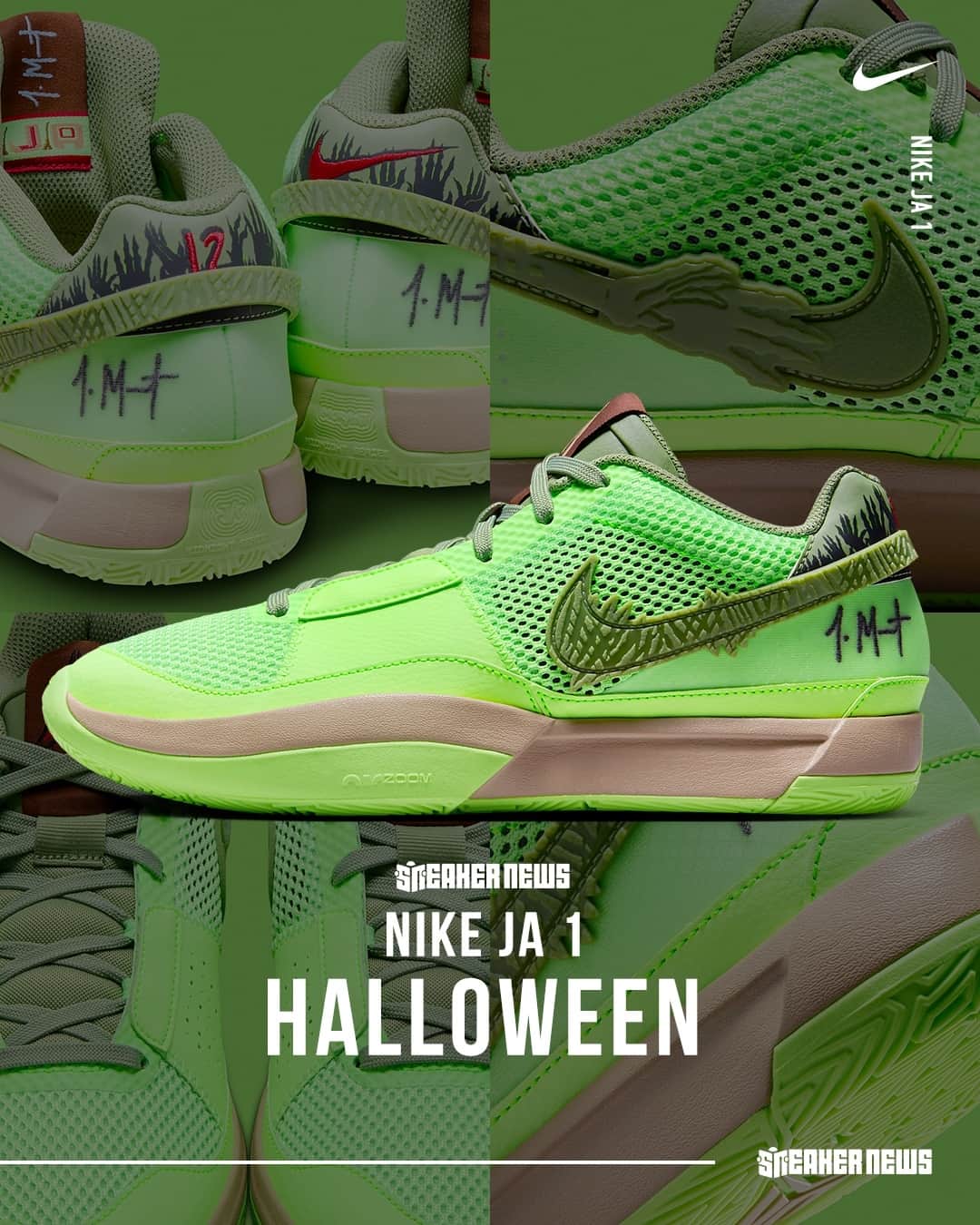 Sneaker Newsさんのインスタグラム写真 - (Sneaker NewsInstagram)「The Nike Ja 1 is ready for Halloween! Is this the best sneaker release for the holiday? Expect a drop on October 20th. LINK IN BIO for more details.」10月15日 11時00分 - sneakernews