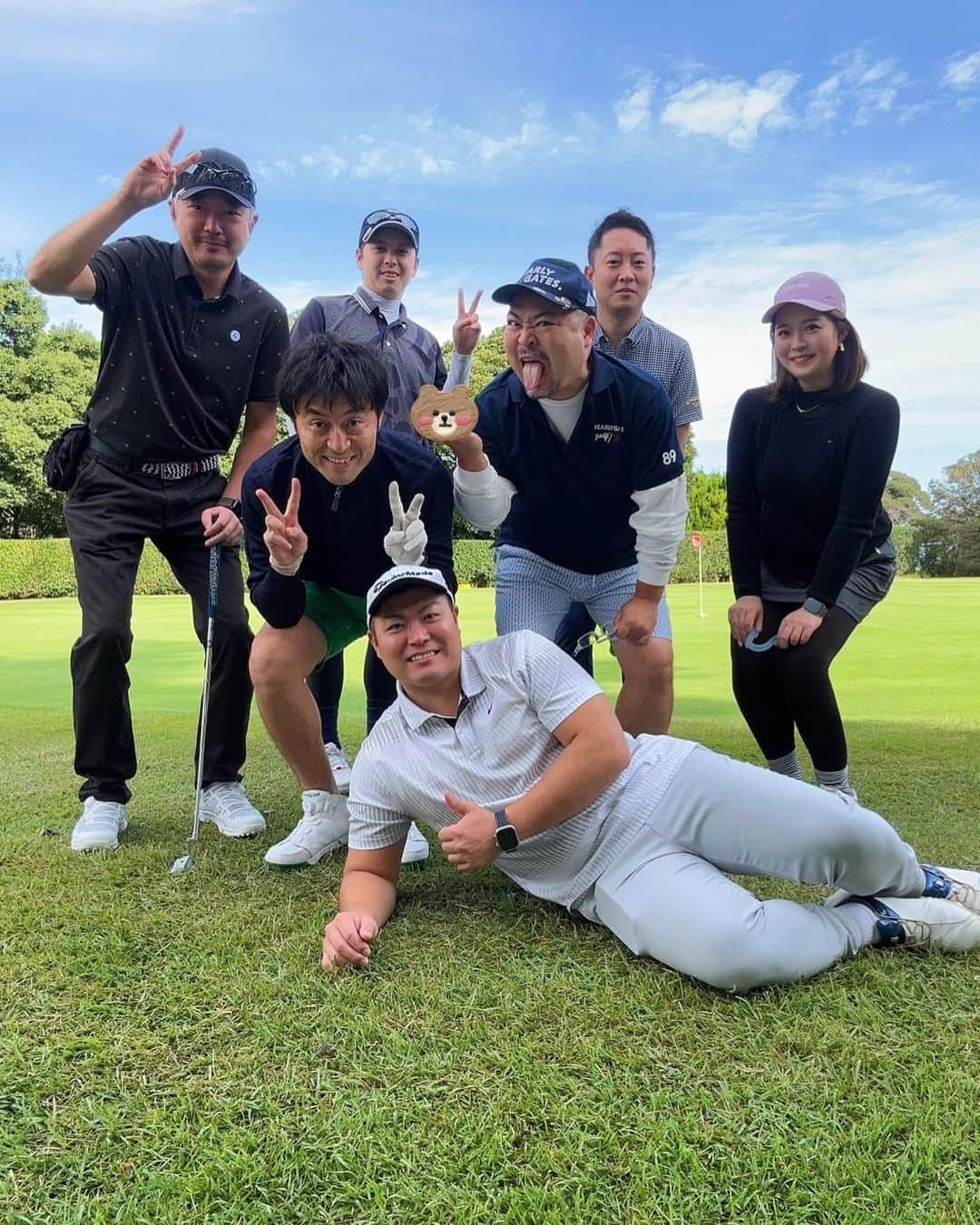 原田曜平のインスタグラム：「昨日のゴルフメンバーと☺️」