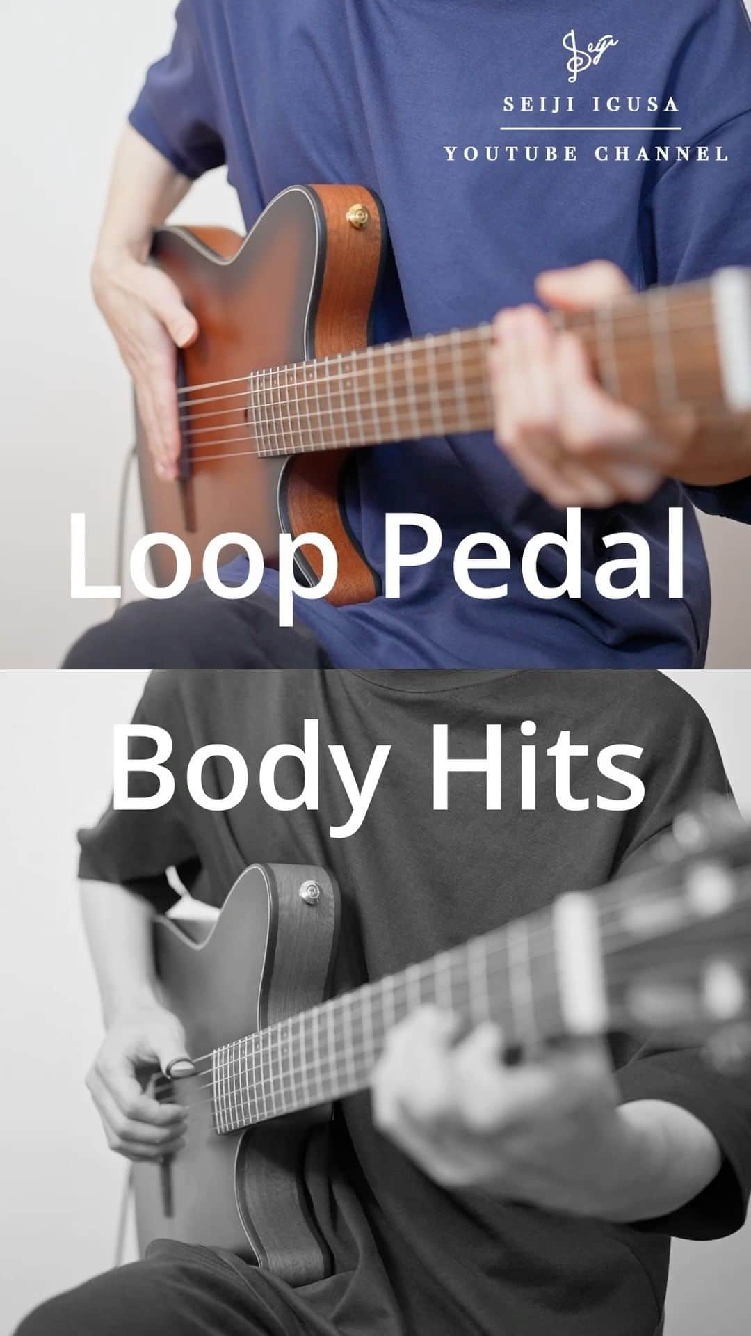 井草聖二のインスタグラム：「(Loop Pedal vs. Body Hit) Which performance do you prefer?  #ibanezguitar #nylonguitar #classicalguitar #fingerstyle」