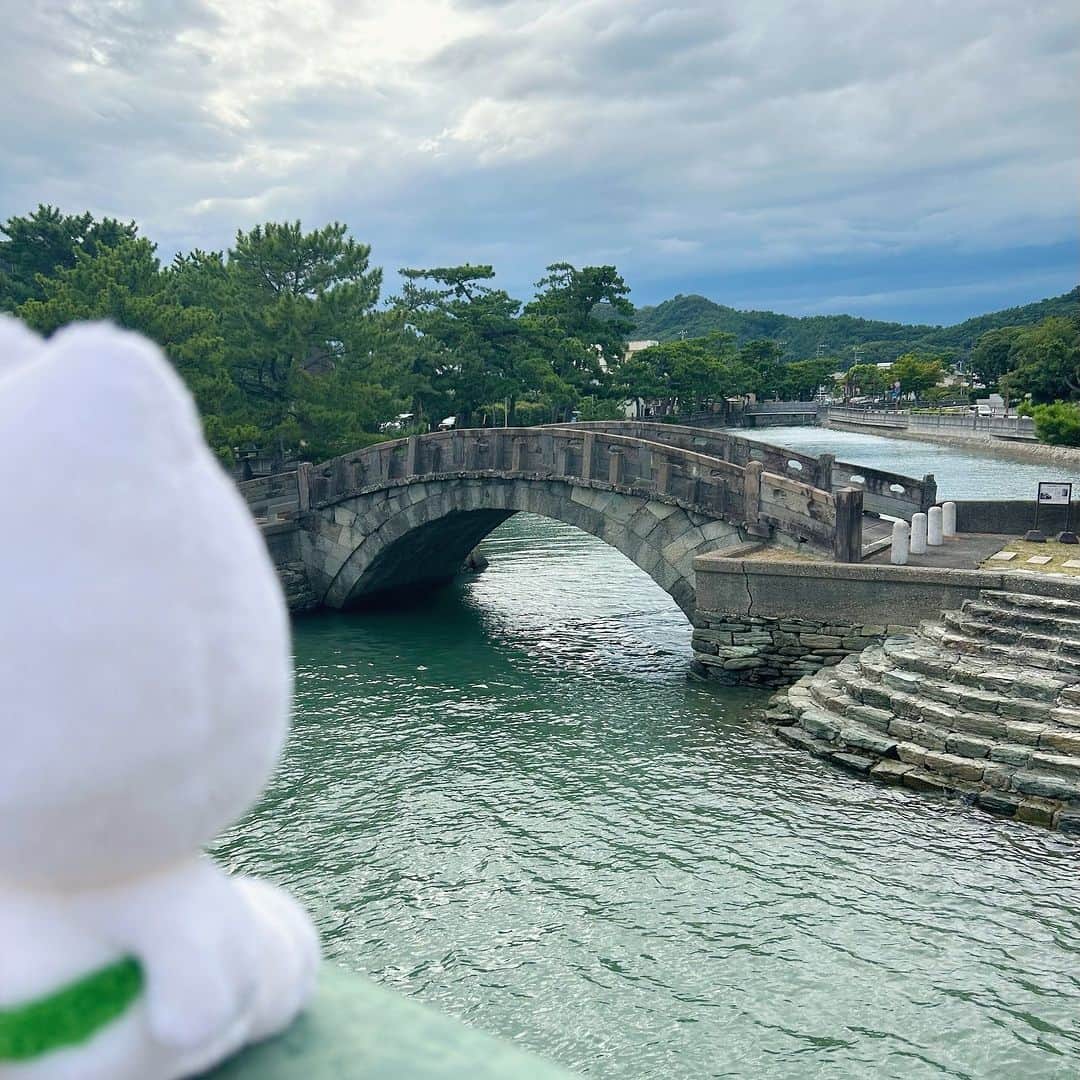 のインスタグラム：「. きいちゃん、和歌の浦に行ってきたよ！ アーチ型の不老橋綺麗だったね🌟 歴史もお勉強したよ📝  📷2023.09📷」