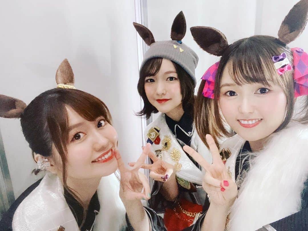 のぐちゆりのインスタグラム：「#今更シリーズ  同期ーず。 大和田仁美🐎下地紫野🐎のぐちゆり🐎 心強すぎィ！ #ウマ娘 #ウマ娘5th名古屋d2」