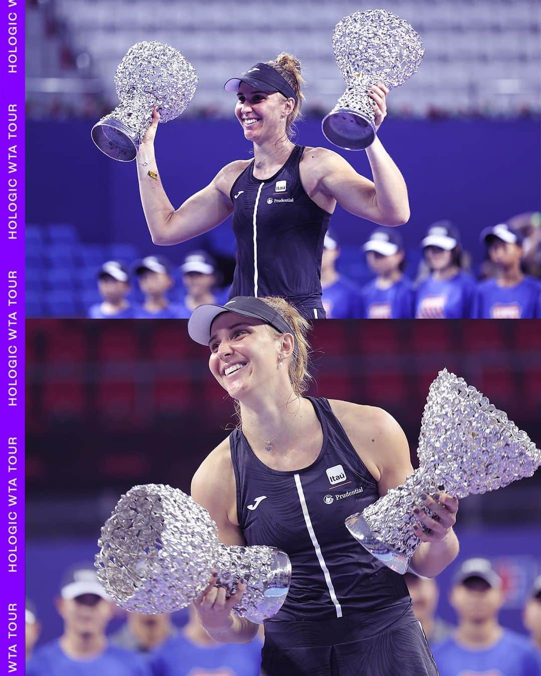WTA（女子テニス協会）のインスタグラム：「Parabéns, Bia ✨🏆🏆🇧🇷  Wrapping up a great week in Zhuhai 🫶」