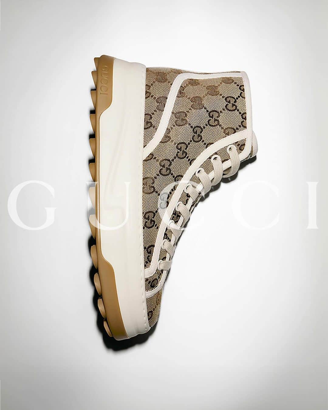 グッチのインスタグラム：「The casual one.   New GG high-tops available now in store and online.」