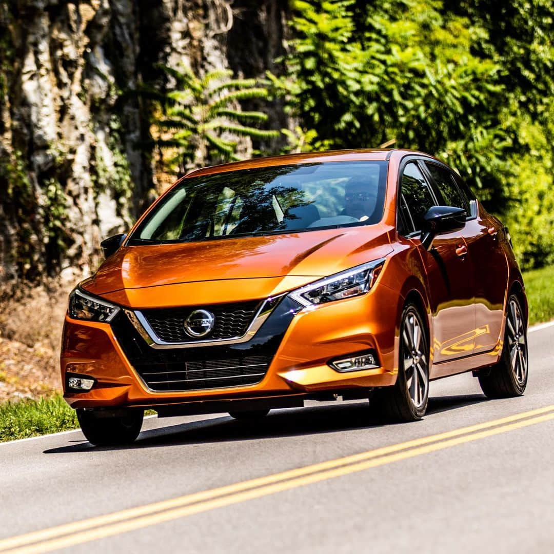 Nissanのインスタグラム：「It's spelled "VERSA", but it's pronounced "THRILLING" 🔥   #Nissan #NissanVersa #Orange #Car #CarLover」