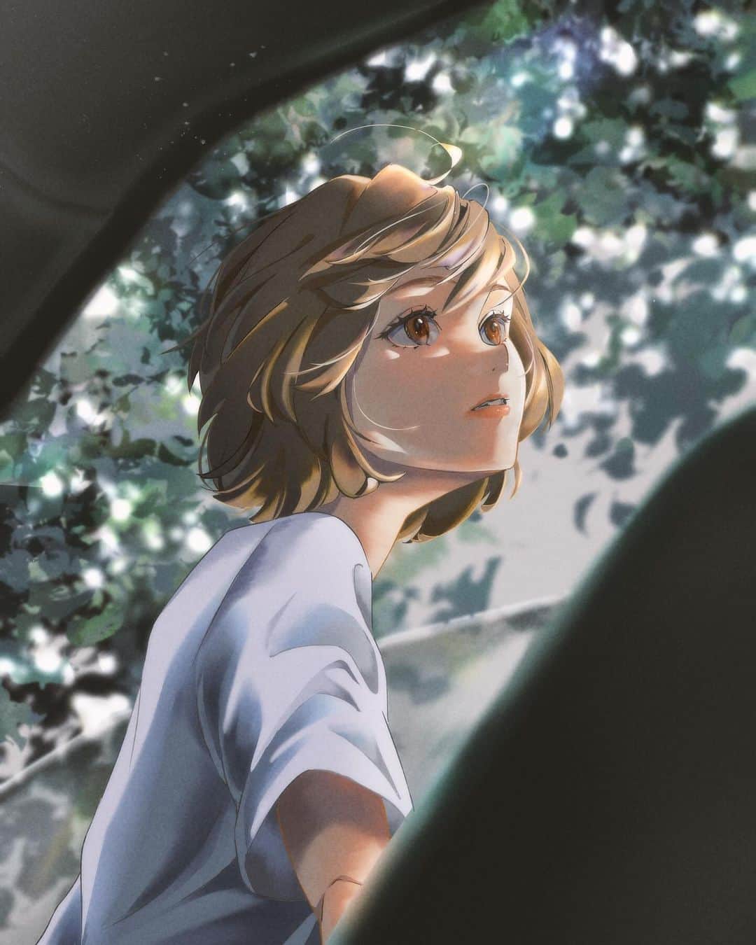 夏目雛子のインスタグラム：「I drew this based on the photo🌿  #conceptart #conceptartist #characterart #artstyle #digitalpainting #digitalartist #digitalillustration #digitaldrawing #anime #manga #girldrawing #イラスト #イラストグラム」
