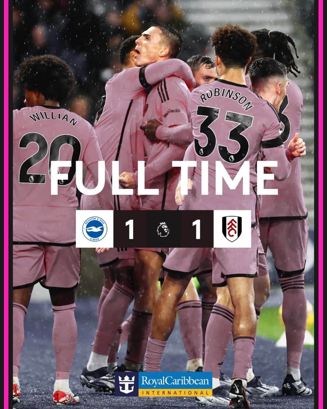 フラムFCのインスタグラム：「A point on the road! 💖」