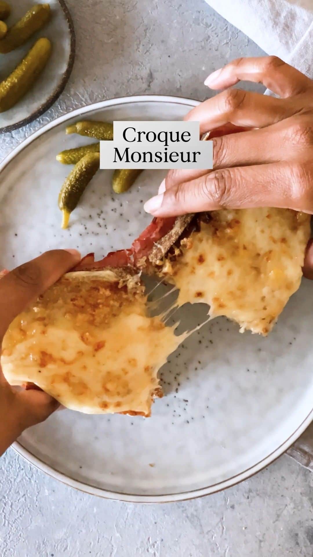 Tesco Food Officialのインスタグラム：「Only the finest Swiss cow's milk goes into making our Tesco Finest Gruyere. Take your ham and cheese toastie up a notch and try it in this croque monsieur recipe for a melted masterpiece. Head to the link in bio for the recipe.」