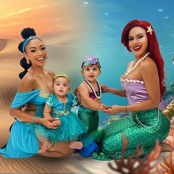 リアン Vのインスタグラム：「“Part Of Your World” is a “A Whole New World” 🎶🕌🧜‍♀️ Love when Disney princesses come together 💫  Graphics : @drearosegraphix」