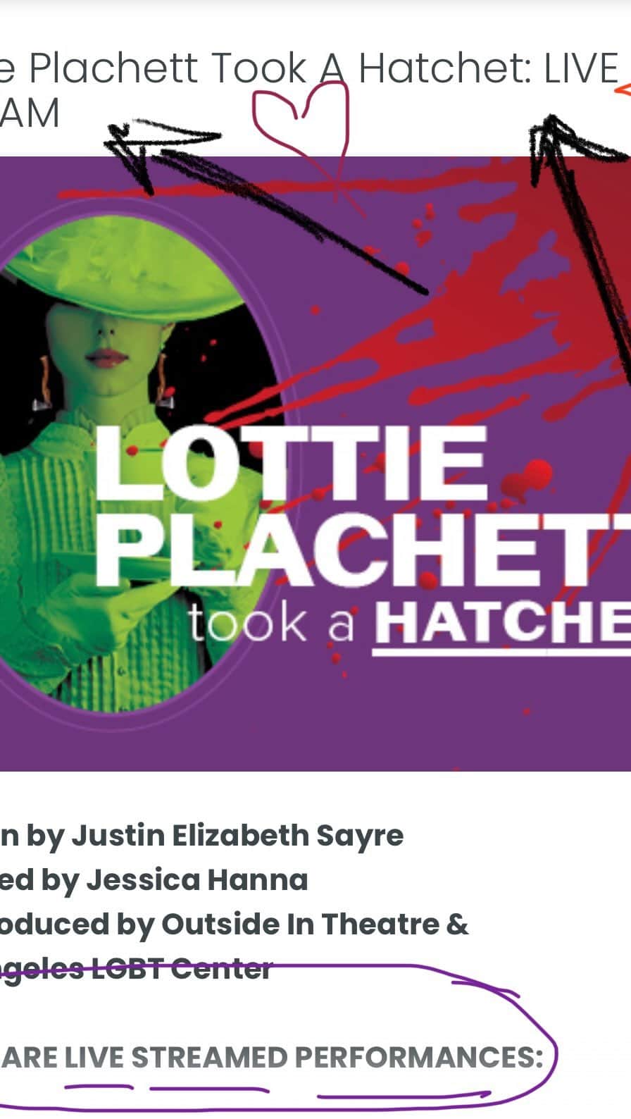カーステン・ヴァングスネスのインスタグラム：「If laughter feels like it helps you keep on keeping on- there’s a LIVE stream of #lottieplatchetttookahatchet tonight and you have 5 days after to watch it up. A perfect ADULT Halloween activity for sure. Link is in my bio」