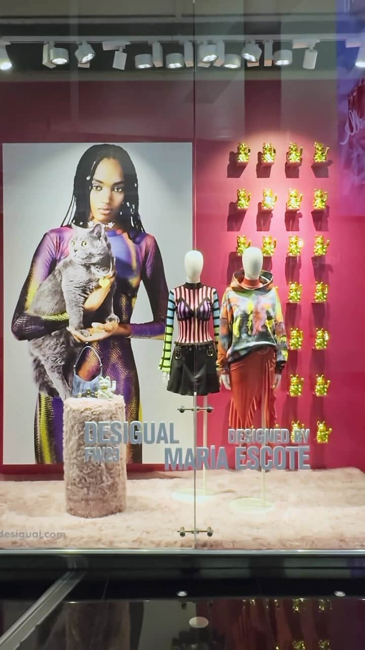 デシグアルのインスタグラム：「#DesigualxMariaEscote has hit the stores. Get the limited edition, available now.    #NewDesigual」