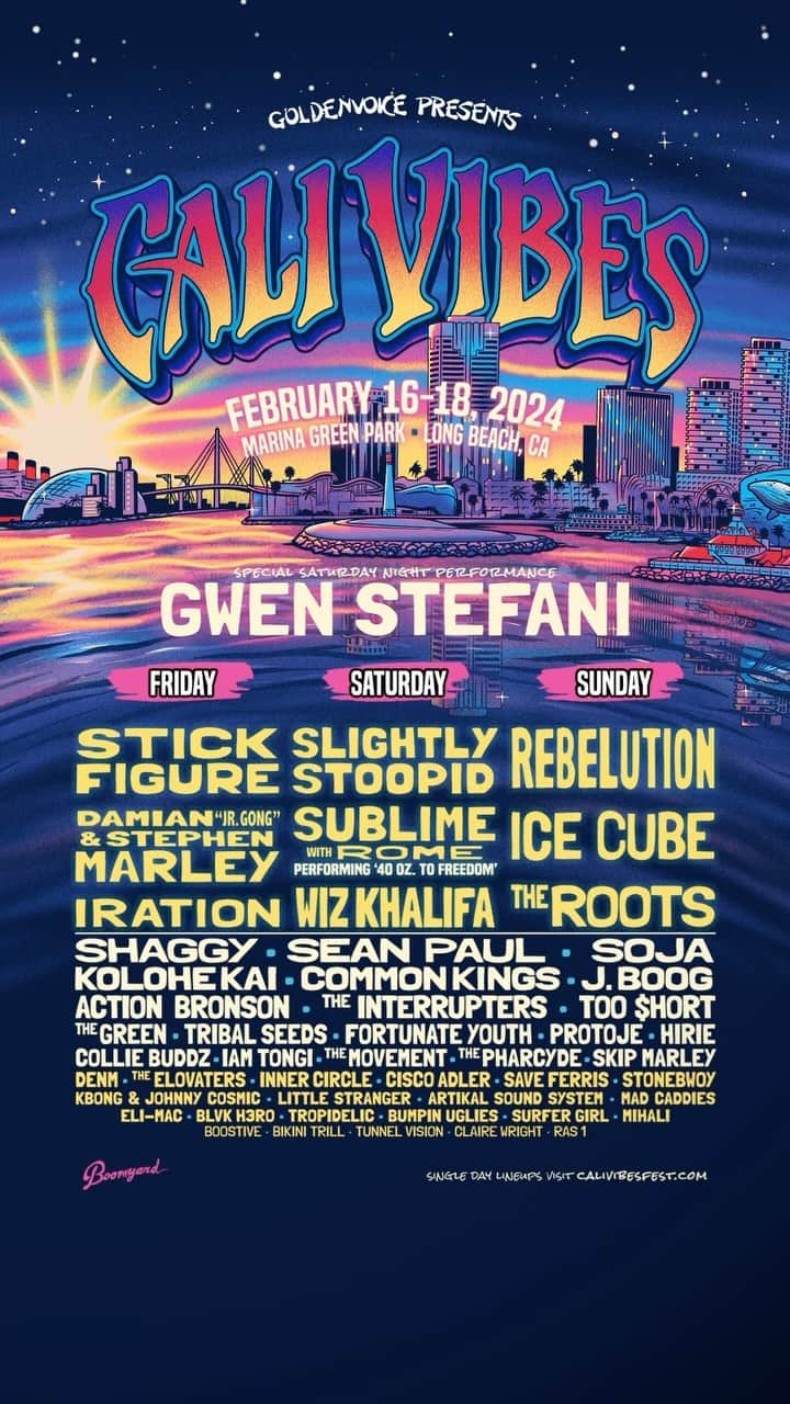グウェン・ステファニーのインスタグラム：「SOCAL !! 🌞 can’t wait 2 sing with u Saturday, Feb 17th at @calivibesfest !! get ur tix at the link in my stories + link in bio:) gx」