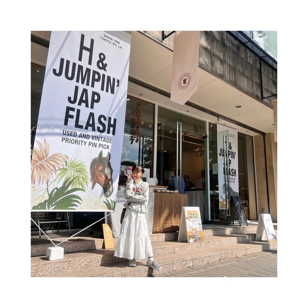 utan0925のインスタグラム：「10/15⑅◡̈* * 👨の職場に行くのに便乗して 大好きな古着屋さんの POP UP SHOPへ☺︎♪♪ * 🍽️するお店探したり🍔美味しすぎ♡︎ 神社でお参りしたり、ぷらぷらお散歩が 気持ちいい季節♡︎最後の写真でサラの 嬉しくて楽しくて浮かれてるのが 分かるはずw(*´艸`*)w *」