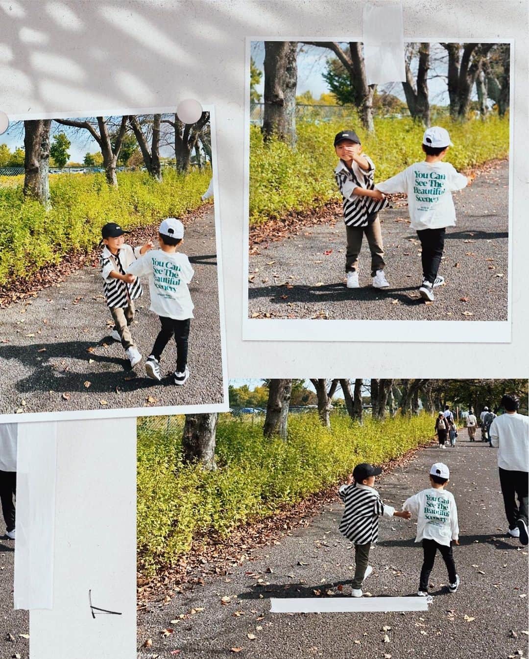 薗田杏奈のインスタグラム：「#LOVE 💙💚🧡 そろそろアルバムにしなきゃっ💿 ⠀ 最後のカバは可愛い過ぎて、つい。笑 絶対、カメラ目線...よね？ そして笑った...よね？ 私の素敵な勘違いでしょうか？ ⠀ #TORAくん#Tatsuくん #4歳男の子 #9ヶ月男の子 #兄弟」