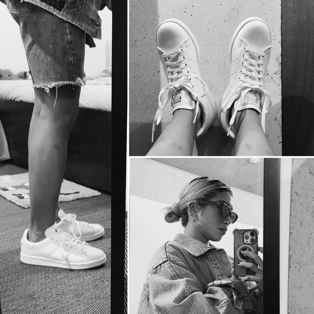 野中生萌さんのインスタグラム写真 - (野中生萌Instagram)「#adidasStanSmith #NMD #createdwithadidas 🖤🖤🖤 靴から洋服決めるの好きです✌︎」10月15日 21時35分 - nonaka_miho
