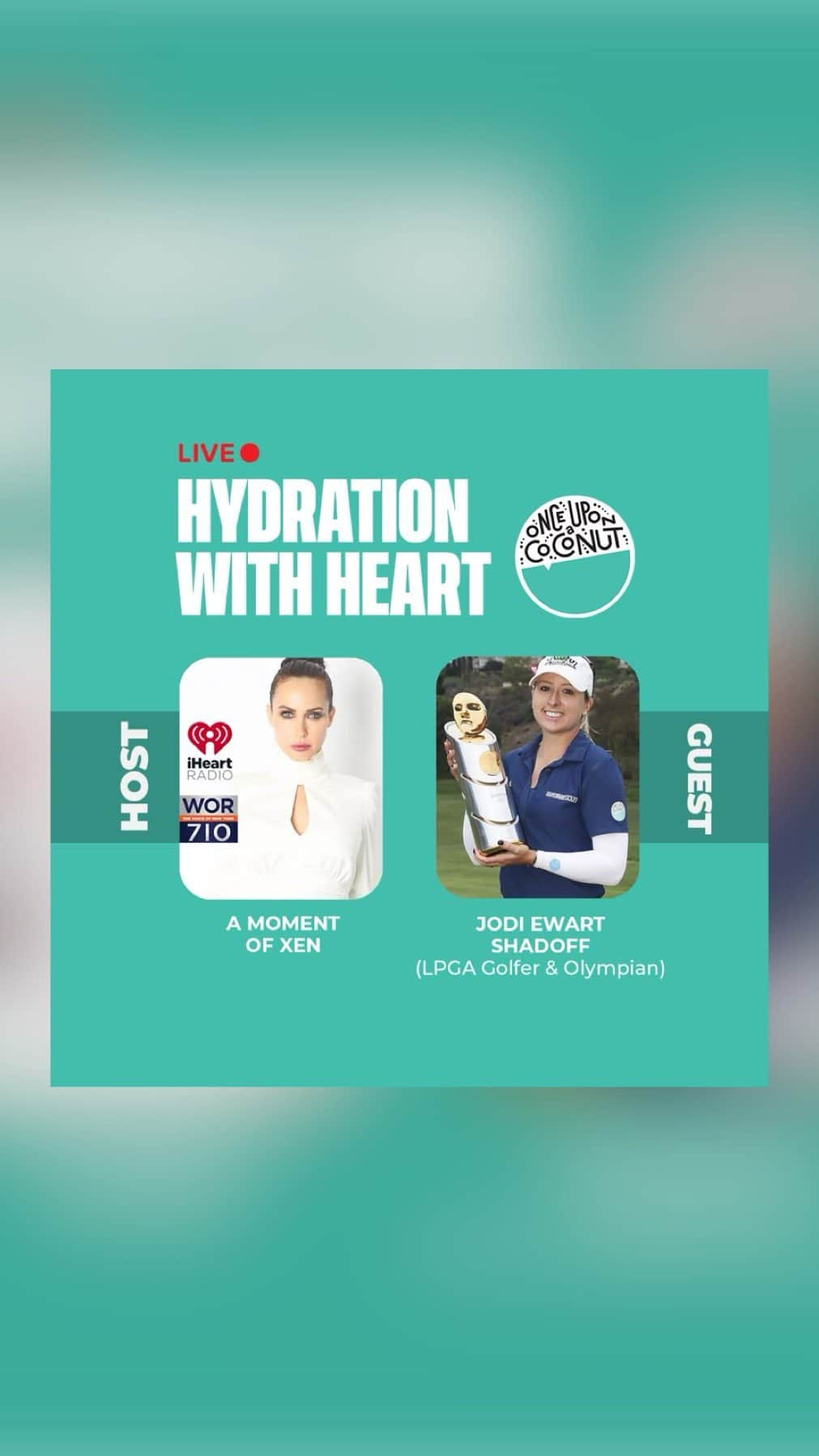 ジョディー・エワート・シャドフのインスタグラム：「Previously Aired!! @wor710  @iheartradio  @yourhome1source @traversetvmedia 💯 •WOMEN IN SPORTS☑️ 💛 Hydration With Heart segment by @onceuponacoconut  featuring @jodi_ewart , a professional golfer and Tokyo 2020 Olympian. She plays in the LPGA Tour and on the Ladies European Tour.  •  Chatting golf, her amazing career, women in sports,  her amazing partnership with Once Upon A Coconut 🔝⭕️ and how they are revolutionizing the beverage industry while remaining extremely socially active☀️ • • Special Thanks to @tortorapromotions  •  #progolfer  #womenempowerment #womeningolf #hydration #coconutwater #electrolytes #lpgatour #lpga #olympics #olympian #womeninspiringwomen」