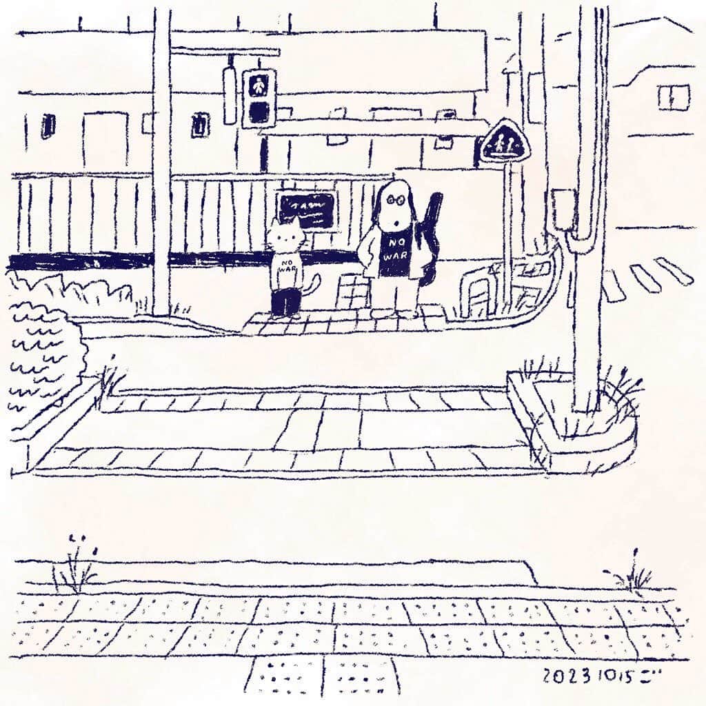 のインスタグラム：「仲間は、きっといる。 #週末スケッチ　#らくがき生活　#skech #weekendsketch」