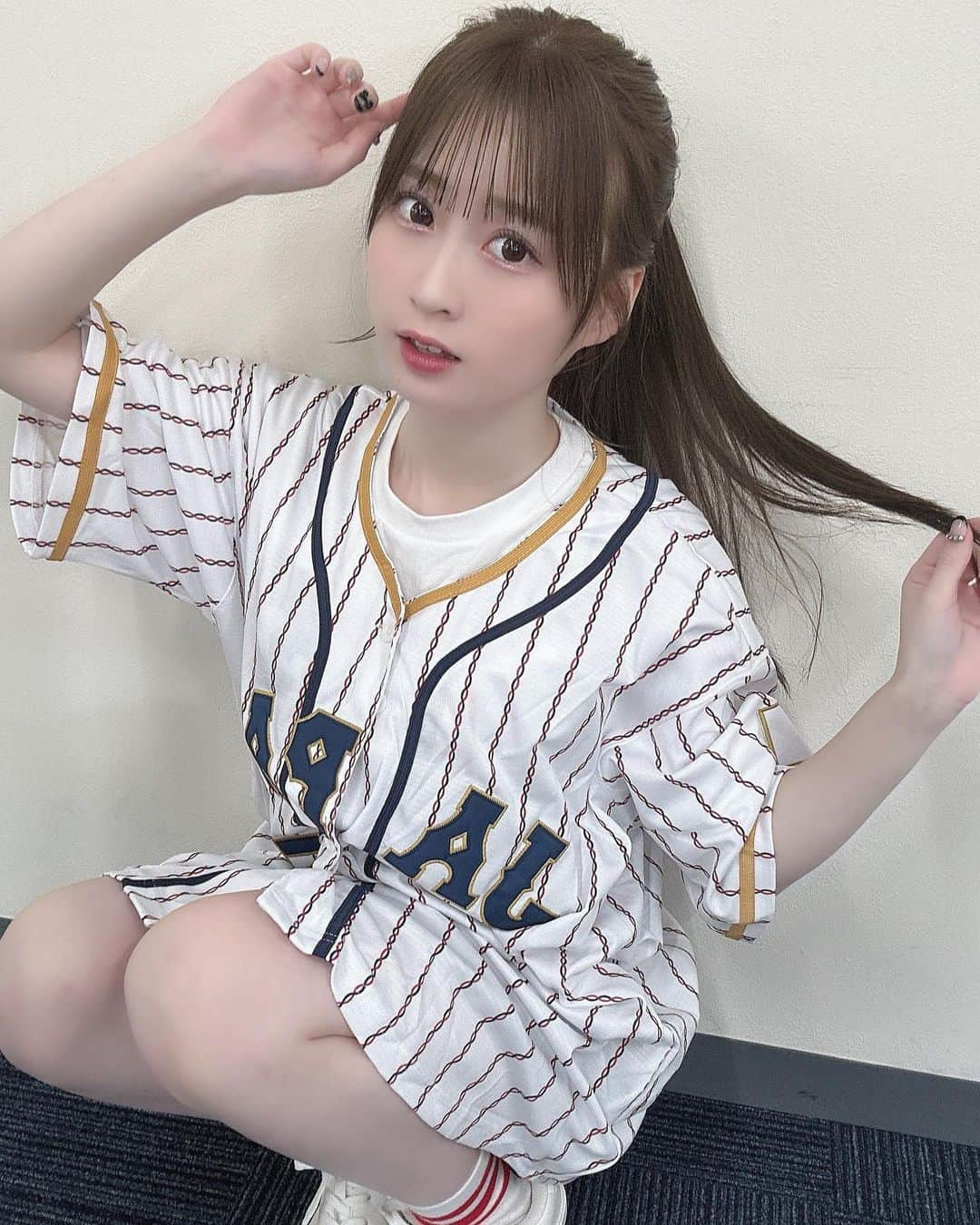 佐野心音のインスタグラム：「野球ユニ似合う？⚾️」