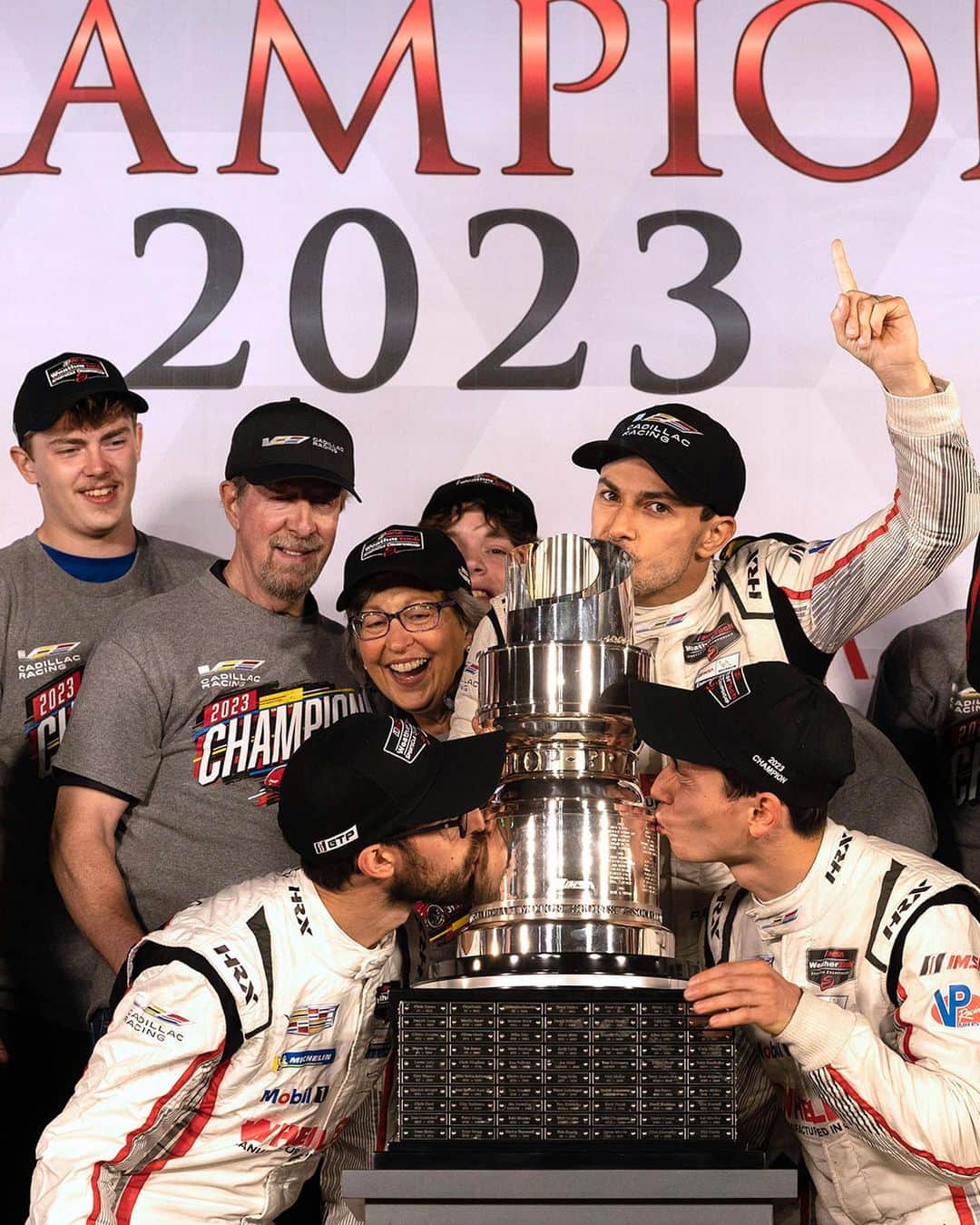 キャデラックのインスタグラム：「2023 IMSA GTP Champions!  The No. 01 V-Series.R finished in 2nd at @roadatlanta, securing #CadillacRacing the Manufacturer and Endurance Championships! The No. 31 earned the GTP Driver, Team and Endurance titles. An iconic first year for GTP racing and a huge thank you to our teams. #BeIconic」