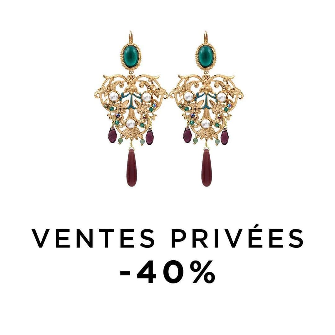 サテリットのインスタグラム：「✶ C’est le moment de compléter votre collection de bijoux Satellite ! Profitez de -40% sur une sélection de boucles d’oreilles, ne tardez pas les quantités sont limitées. . > Rendez-vous en boutique et en ligne. ✶It's time to complete your Satellite jewelry collection! Take advantage of -40% off a selection of earrings. Quantities limited, don't delay. > Offer valid in store and online . #satelliteparis #bijoux #savoirfaire #bijouxhautefantaisie #bienvenueailleurssatellite #boutiquessatellite #jewelry #bijouxfaitmain #bouclesdoreilles #ventesprivees」