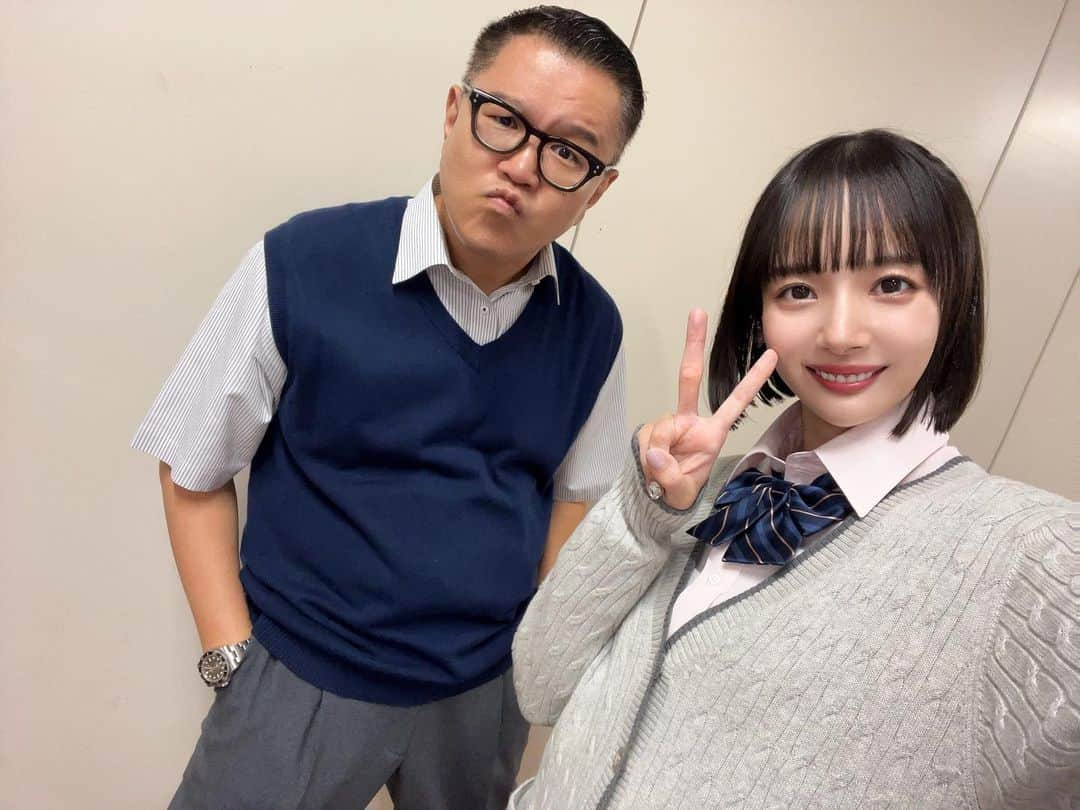 岡田紗佳のインスタグラム：「明日月曜日よる８時から #呼び出し先生タナカ　に出演します！ 再び優等生SP！馬場さんにリベンジだ！😤 スポンサーもいます🌸」