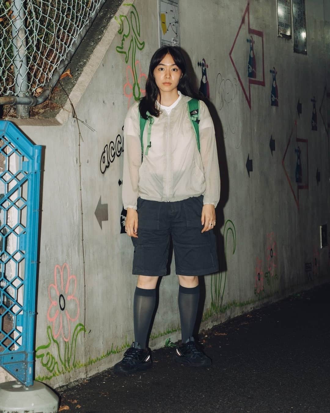 のインスタグラム：「Name: tamaki⁠ Age: 23⁠ Occupation: アパレルスタッフ⁠ ⁠ Pants #ee⁠ Bag #THENORTHFACE⁠ Shoes #Salomon #andwander⁠ Watch #HERMES⁠ ⁠ Photo by @masaki_kiyokawa⁠ ⁠ #スナップ_fs #fashionsnap #fashionsnap_women」
