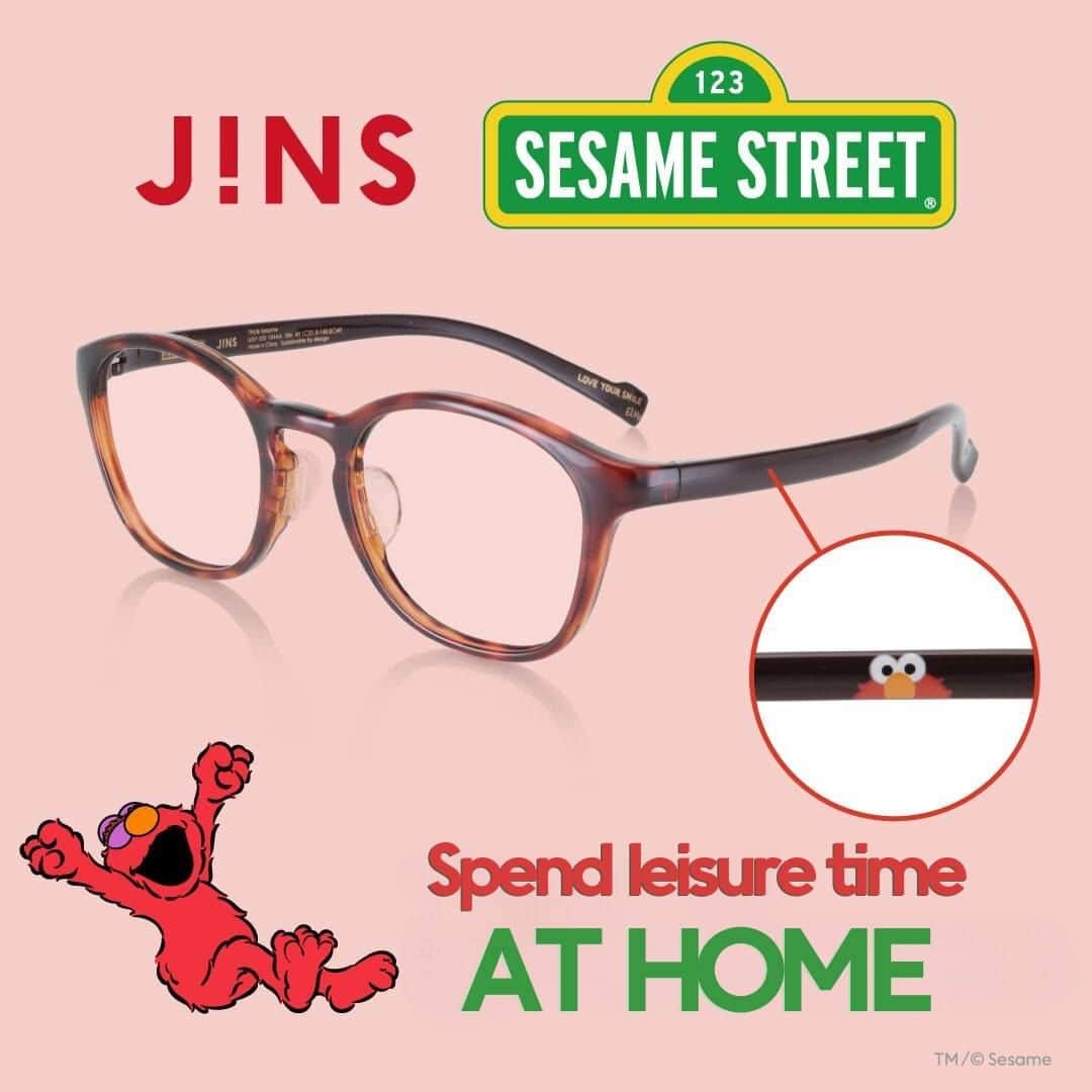 JINS PHILIPPINESのインスタグラム：「Whether you are at home or out and about, Elmo is with you🍪  Sesame Street is loved by adults and children all over the world  The details of each frame are full of the cute charm of Sesame Street characters The frames are also made of environmentally friendly resin materials Be eco-friendly and care for the environment together!  #JINS #JINSXSesameStreet #MeetSesameStreet #Ecofriendly #SESAMESTREET」