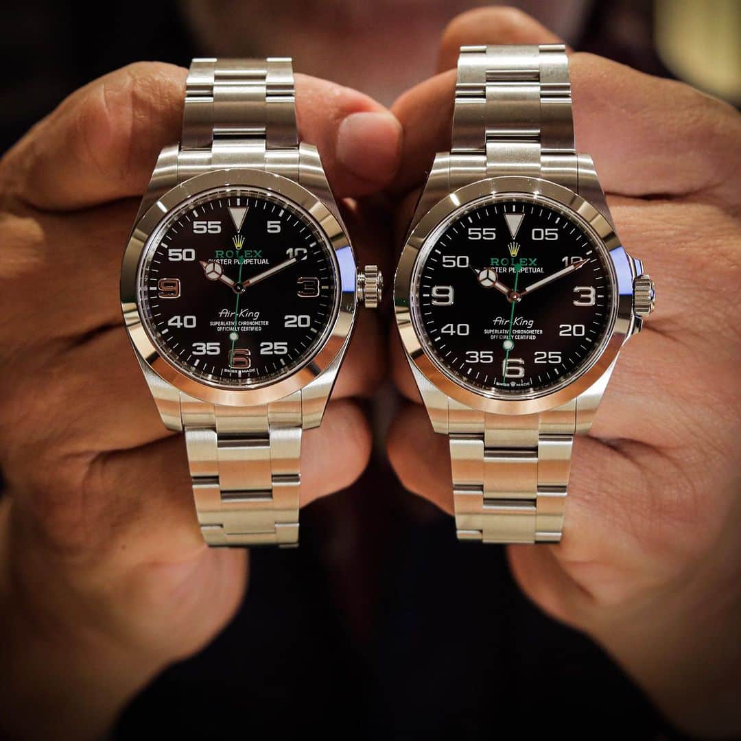 Daily Watchさんのインスタグラム写真 - (Daily WatchInstagram)「Sunday Dilemma: @rolex Air-King 116900 vs. 126900. The differences are subtle, but what would be your choice? #rolexairking #airking126900 #airking116900」10月15日 19時03分 - dailywatch