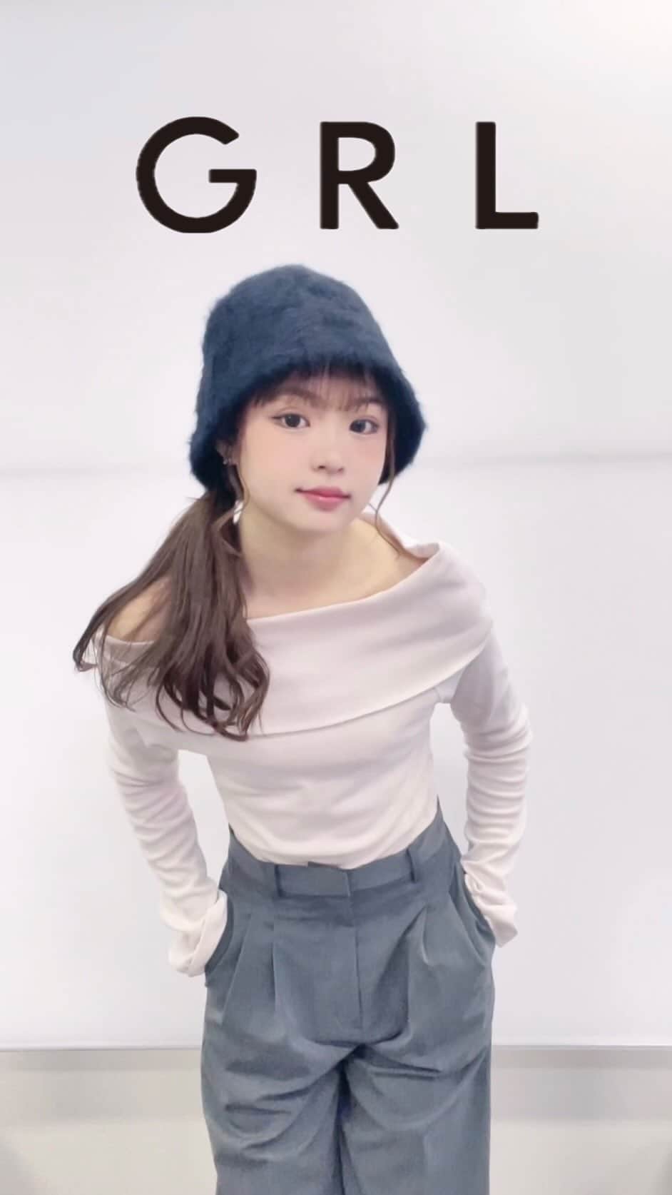 Hinataのインスタグラム：「GRLでモノトーンコーデ組んでみたよ🩶🩶#GRL #グレイル #GRL購入品 #グレイル購入品 #PR」
