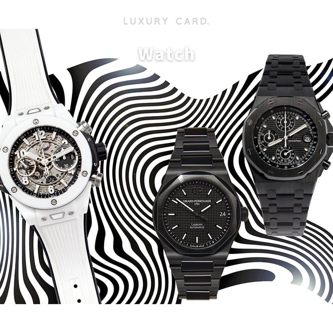 Luxury Card Japanのインスタグラム：「【最旬セラミック製腕時計の注目作7選！⌚️】  近年、腕時計の素材として人気を集めているのは、何といってもセラミック。セラミック素材は傷・色褪せ・劣化がしにくいだけでなく、軽量で着け心地も良く、独特の趣があります。今回はそんなセラミック製腕時計の注目作を紹介！  写真1枚目左から: ❶HUBLOT 「ビッグ・バン・ウニコ」  ❷GIRARD-PERREGAUX 「ロレアート・クロノメーター」   ❸AUDEMARS PIGUET 「ロイヤル・オーク・オフショア・セルフワインディング・クロノグラフ」   写真2枚目左から:  ❹OMEGA  「スピードマスター・ダーク・サイド・オブ・ザ・ムーン・コーアクシャル・クロノメーター・クロノグラフ」   ❺IWC  「トップガン・エディション・レイク・タホ・パイロッツ・クロノグラフ」  ❻HERMÈS  「H08」   ❼ZENITH  「デファイ・クラシック・フザルプ」  ▶ラグジュアリーカードについてもっと知りたい方は @luxurycardjapan のプロフィールリンクからご覧いただけます。 期間限定優待やトラベル・ダイニング・ライフスタイル優待を随時更新中！  #腕時計 #セラミック腕時計 #高級腕時計 #ラグジュアリーウォッチ  #ウブロ #ジラールペルゴ  #オーデマピゲ  #オメガ #アイダブリューシー  #インターナショナルウォッチカンパニー  #エルメス #ゼニス #hublot  #audemarspiguet  #girardperregaux  #omega #iwc  #hermes  #zenith  #ラグジュアリーカード」