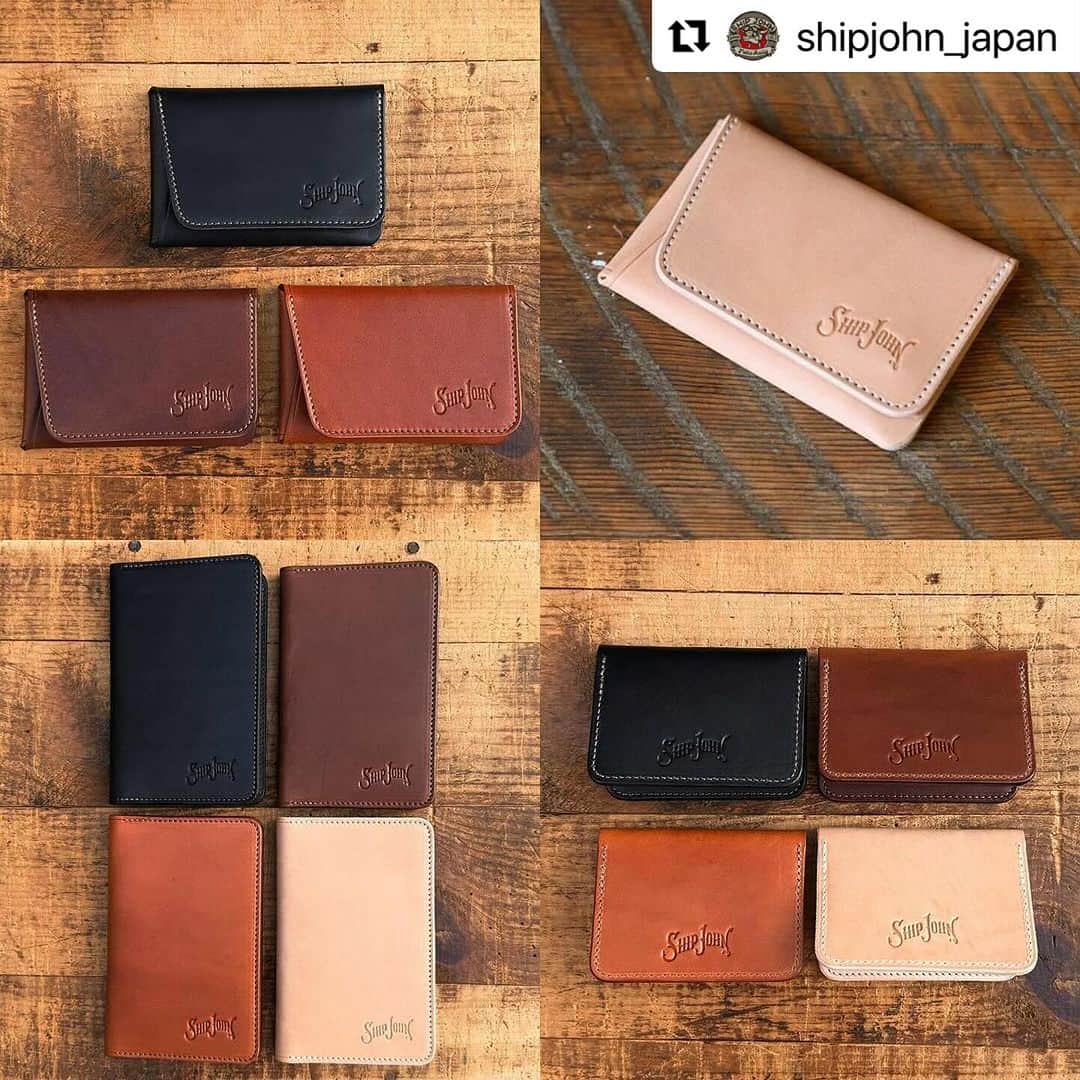 ウェスコさんのインスタグラム写真 - (ウェスコInstagram)「#Repost @shipjohn_japan with @use.repost ・・・ New Arrivals!!  シップジョンの製品ラインナップの中でも人気の「レザーアイテム」 使い勝手の良さはもちろん、耐久性に富んだベジタンカウハイドを使用しているため長期に渡って経年変化を楽しんでいただけます。 財布やベルト、ペンケースなど日常で使用するものに工夫やアイデアを取り入れながら日々製作に取り組んでおり、今回新たなモデルが誕生したのでご紹介します！  "Lil' Gibson Wallet" シップジョンの財布シリーズの中で特に人気の「ギブソン・ウォレット」 元々コンパクトなサイズでしたが、更に手のひらサイズのモデルが登場しました！ 容量は札入れ１ヶ所、カードスロット２ヶ所、フリーポケット１ヶ所。 お札は２つ折りにして収納します。カードスロットは２ヶ所ですが、フリーポケットにも重ねて３〜４枚入ります。薄手で手のひらサイズ故に胸ポケットなどにも収納が可能。 とにかくコンパクトな財布が欲しいという方にオススメな一品です！  "Harrison Card Wallet" こちらも新作の「ハリソン・カード・ウォレット」です。 カードスロットは4ヶ所設けられており、しっかりとカードをホールド。 キャッシュレス化が進む昨今、丁度良い容量ではないでしょうか。 通勤、通学などICカードの収納にも便利でしょう！  "Steinbeck Notebook Sleeve" シップジョンの数あるレザーアイテムの中では真新しい「スタインベック・ノートブック・スリーブ」 B7サイズまで対応しており、メモ帳はもちろんパスポートも収まります。 カードスロットも３ヶ所設けられているためクレジットカードやICカード、名刺などビジネスだけでなく旅行等様々なシーンで活躍してくれそうです！  少量入荷のため一先ずSHIP JOHN JAPAN、オンラインショップにて販売しております。 気になった方はお早めに！ その他アイテムはWESCO Setagayaでも販売しております。関東近郊の方は是非お手に取ってご覧ください！  #shipjohn #wallet #vegtan #vegtanleather #cowleather #shipjohnjapan #wescojapan #handmade #madeinUSA #oregon #portland #workwear #workwearstyle #japan #osaka #tokyo #setagaya」10月15日 19時37分 - wesco_japan