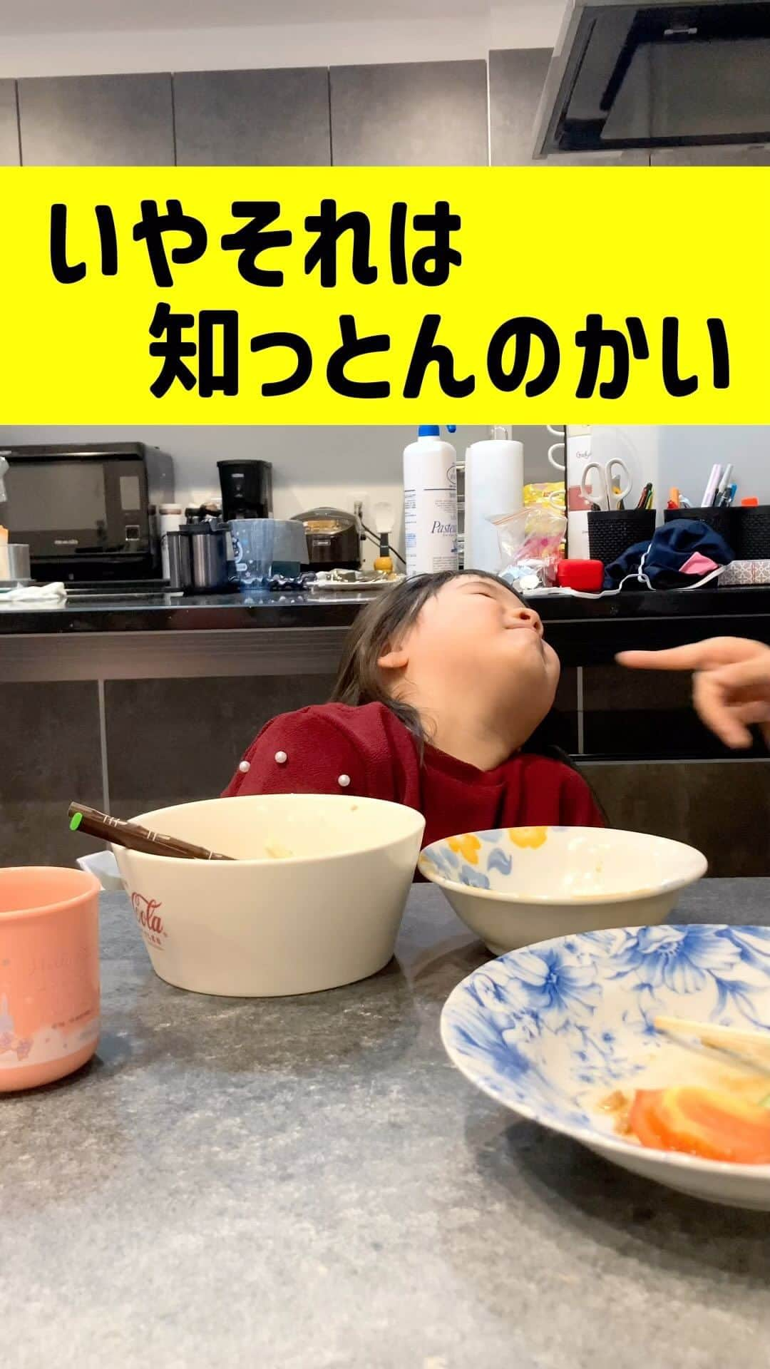 パーティ内山のインスタグラム：「中ボケのママ、大ボケのるい、ツッコミのパパ  #るいちゃんファミリーchannel #子供のいる暮らし」