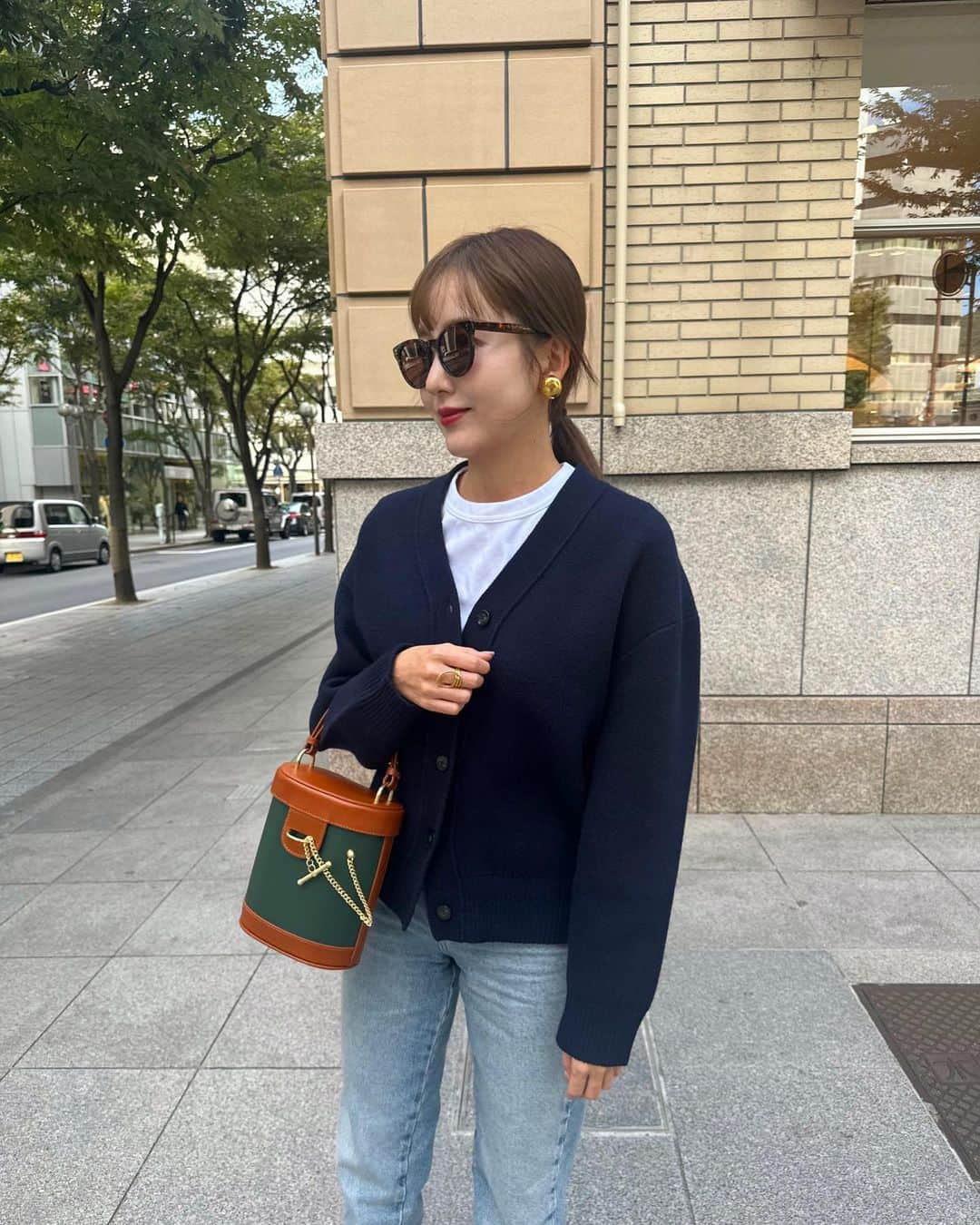 西村彩香さんのインスタグラム写真 - (西村彩香Instagram)「.  sanciaのバックが持ちたかった日の服と 👨🏻‍🦱が大好きな64ナポリタンデート🍝❤️  テラス席が最高に気持ちいい🕊✨  ケーキも秋に衣替え🍰🍇🌰🍠」10月15日 20時16分 - leimoni_n