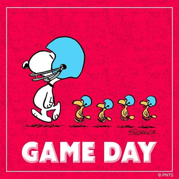 スヌーピーのインスタグラム：「It's game day!」