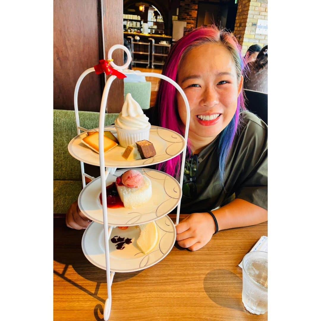のインスタグラム：「いつの日かのスイーツ🍰 ⁡ ⁡ ぎゅん。 ⁡ #SENJO #仙女 #ぎゅん #KAIBUTSU  #センダイガールズプロレスリング #sendaigirlspro  #女子プロレス #プロレス #prowrestling #prowrestler #筋肉女子  #道場 #training #muscle #musclegirl」