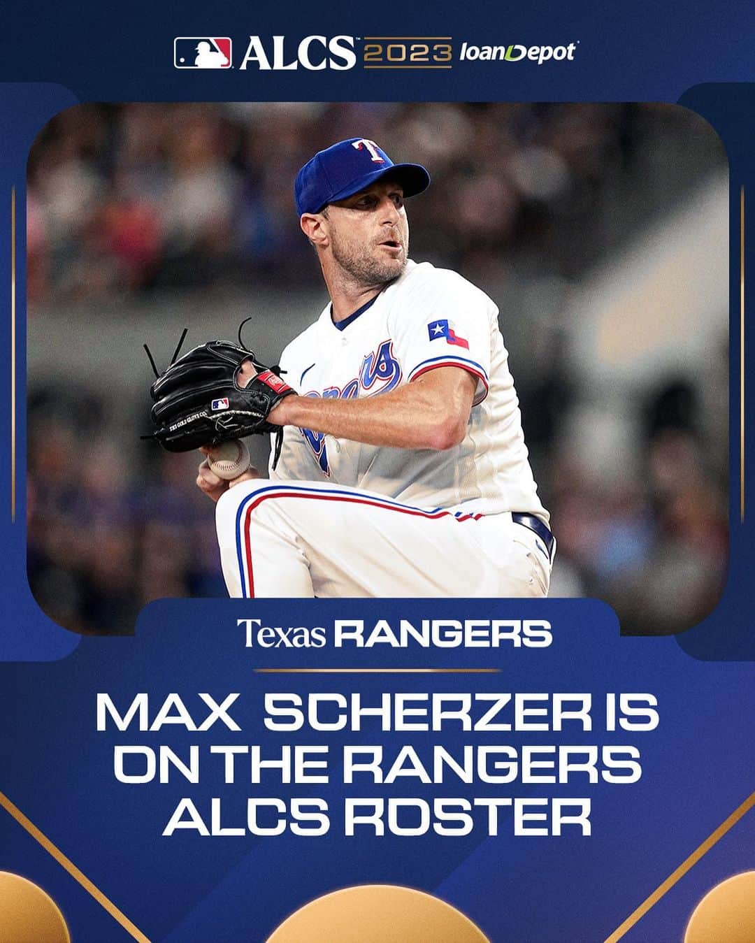 MLBさんのインスタグラム写真 - (MLBInstagram)「The @Rangers have officially added Max Scherzer to the roster for the #ALCS.」10月16日 0時31分 - mlb