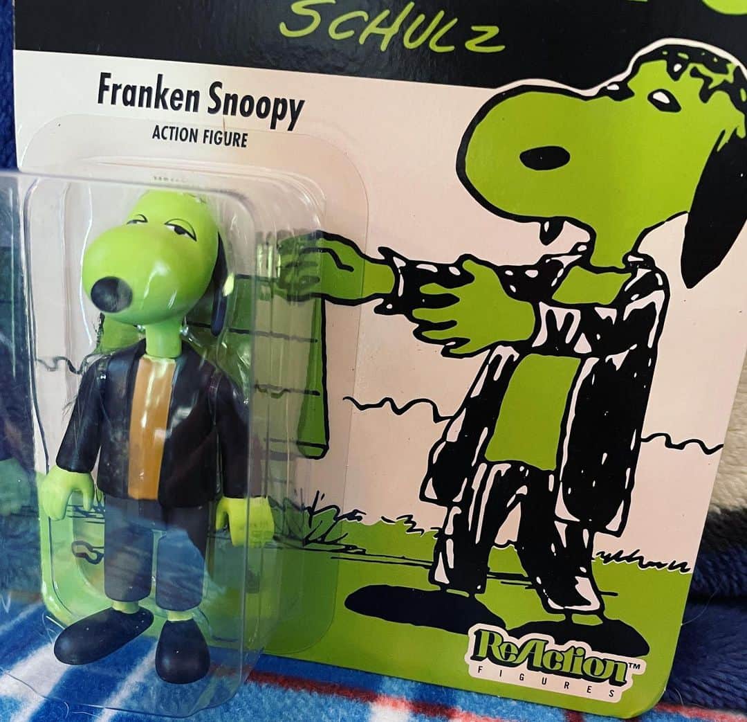 飯島真理のインスタグラム：「めっちゃ好きやねん I do love alien color things including this “Franken Snoopy”」