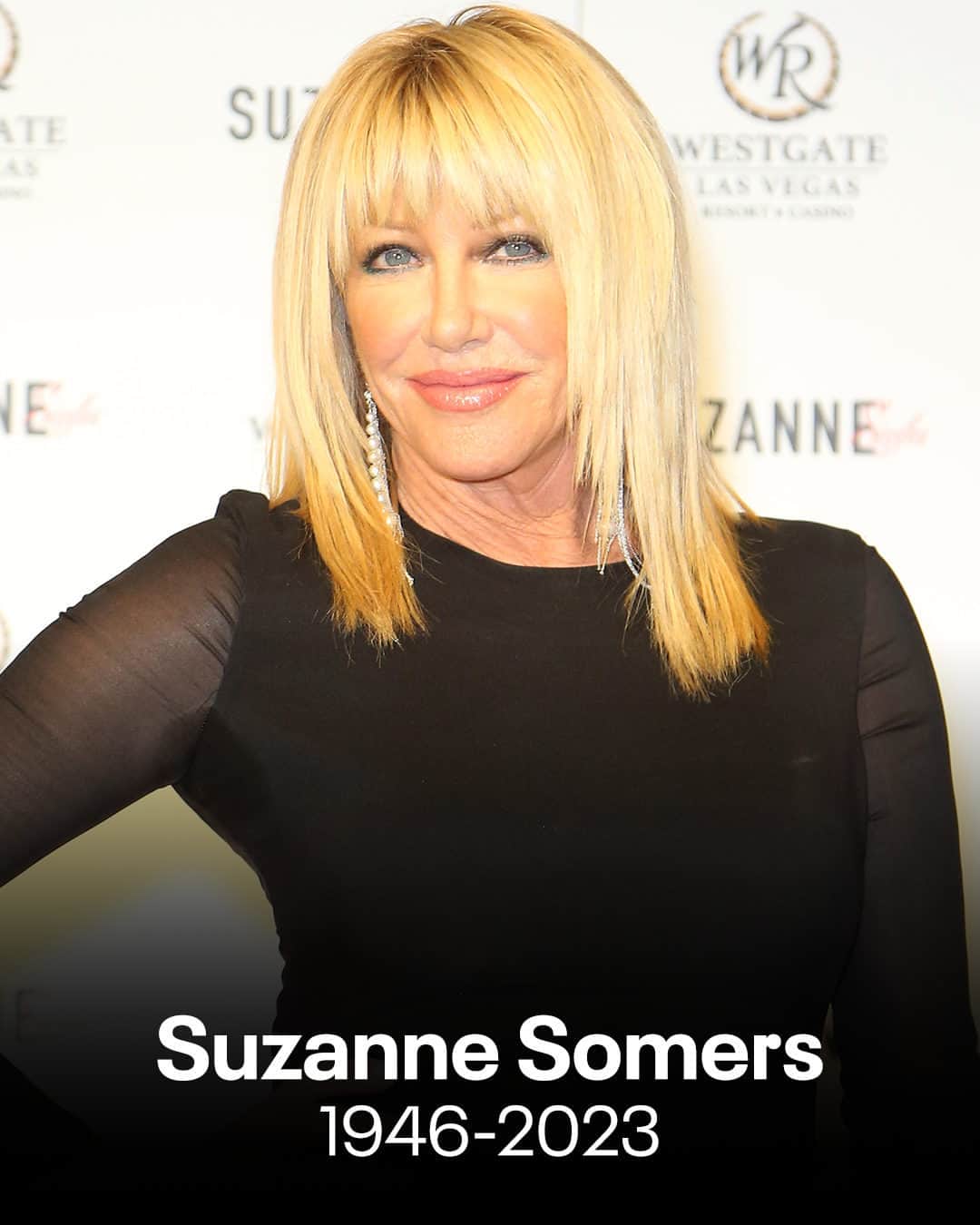 E! Onlineさんのインスタグラム写真 - (E! OnlineInstagram)「The world has lost an icon. 💔 Actress Suzanne Somers has died just one day shy of her 77th birthday after a battle with breast cancer. Link in bio for everything we know. (📷: Getty)」10月16日 5時02分 - enews