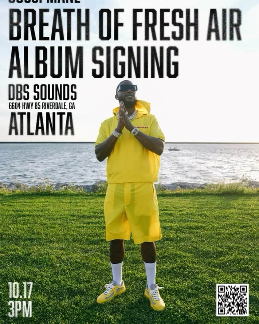 グッチ・メインのインスタグラム：「I’ll be at DBS Sounds in Atlanta on Tuesday 10.17 @ 3p all my day 1 fans pull up 🥶🥶」