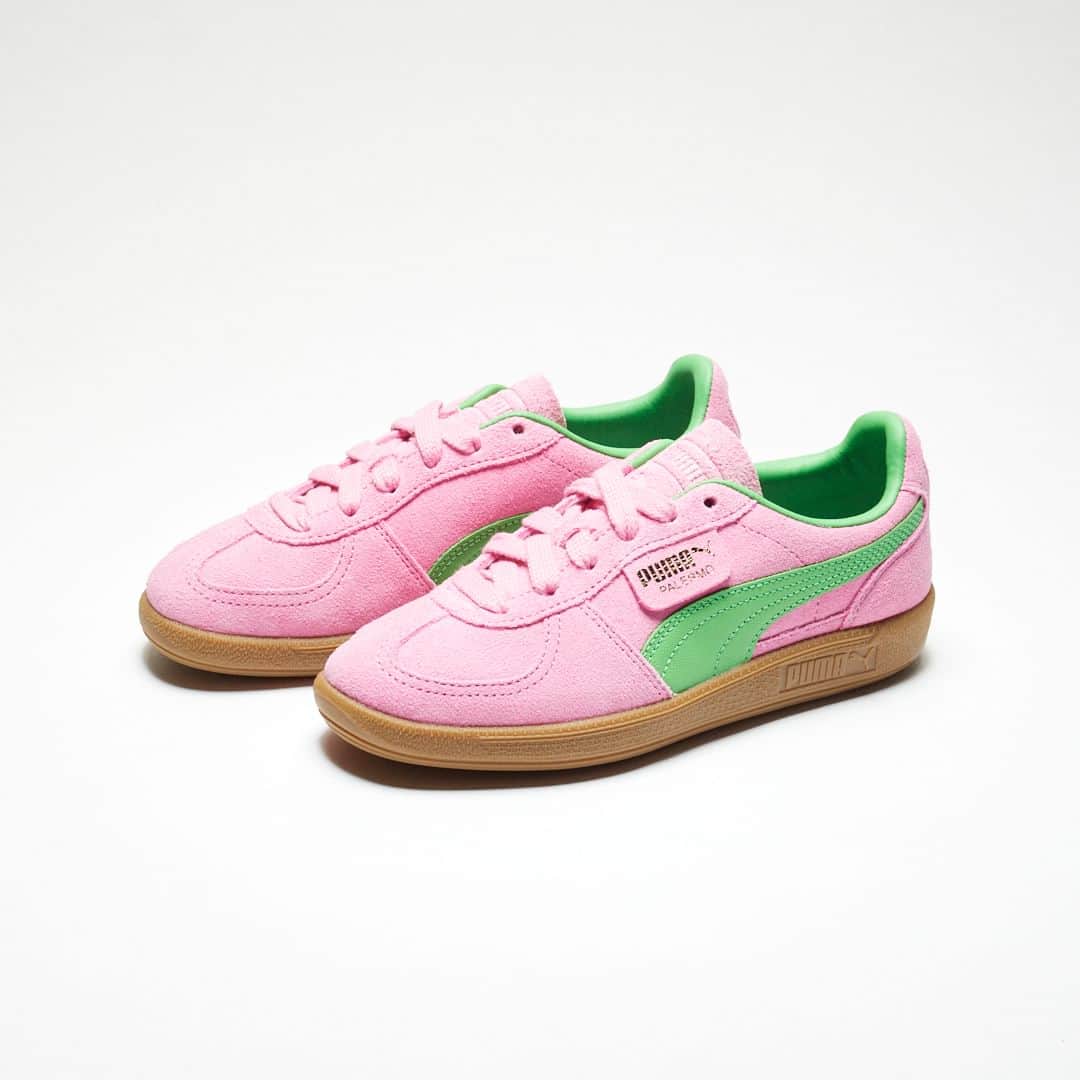 UNDFTDのインスタグラム：「PUMA Women's Palermo 'Pink Delight Green' // Available Monday, 10/16 at 8am EST at Undefeated.com  @puma」