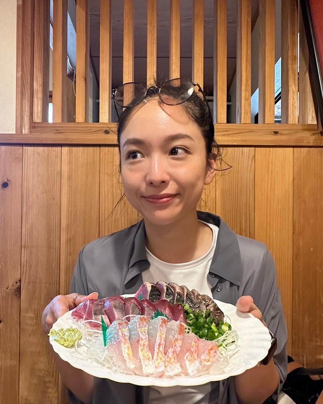 中上サツキのインスタグラム：「高知は本当にお魚が美味しかった😋」