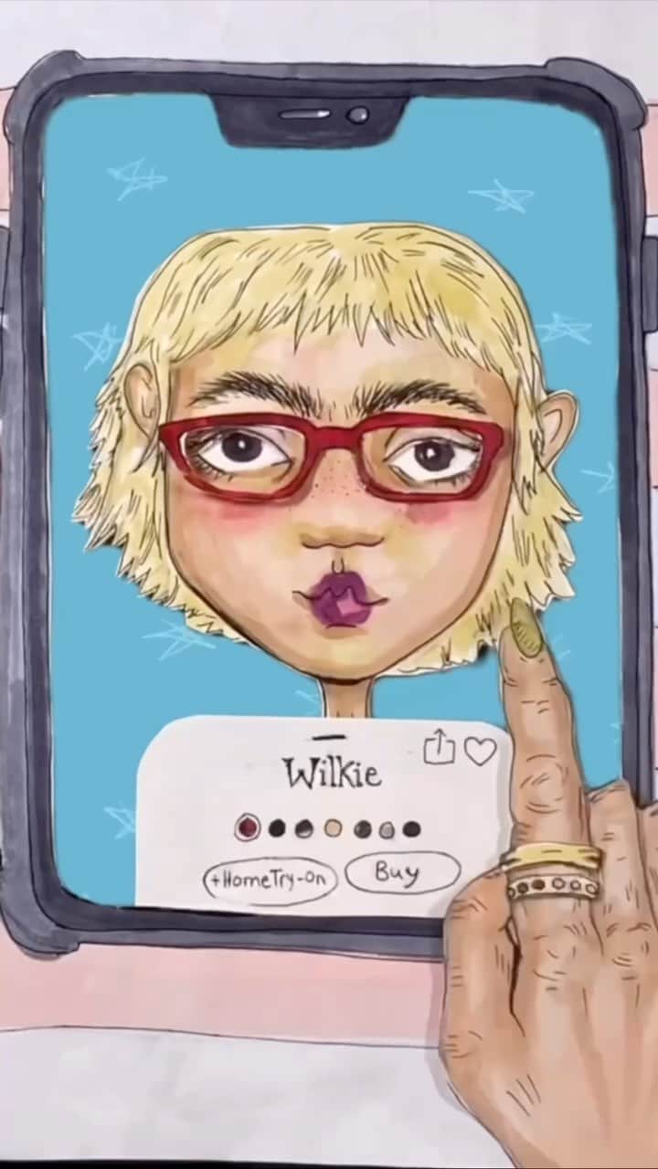 Warby Parkerのインスタグラム：「Finding the perfect pair gets us very animated ✏️ @millarouss3au」