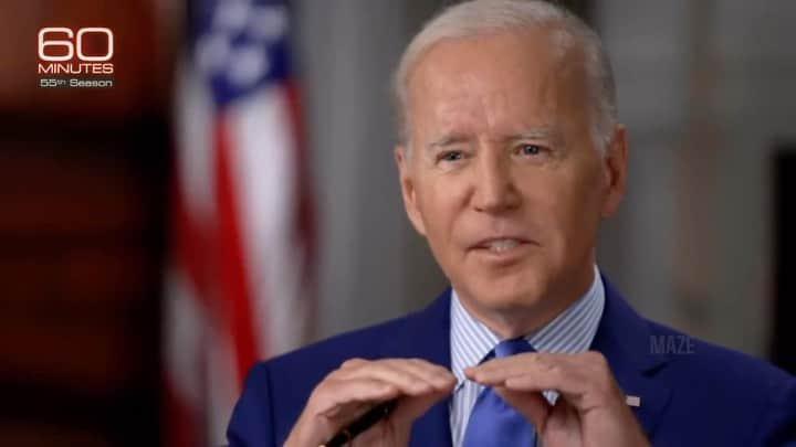 のインスタグラム：「I joined “60 Minutes” with Crooked Joe Biden!」