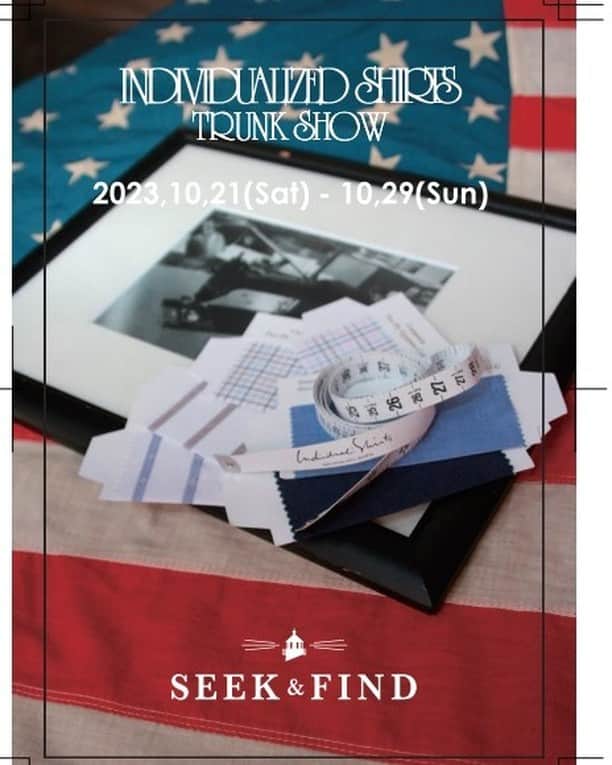 インディビジュアライズド シャツのインスタグラム：「TRUNK SHOW” at SEEK&FIND  吉祥寺　@seekandfind.jp  DATE:　10/21 (sat)〜10/29 (sun)　※closed on tuesday  -INDIVIDUALIZED SHIRTS- 1961年マンハッタンの対岸に位置する静かな街、ニュージャージー州パースアンボイにて、小さなカスタムメイドシャツ専門メーカーとして創業。 創業から半世紀以上経った今も、一枚のシャツへのこだわりは一貫しており、カスタムメイドの分野ではアメリカ国内シェア1位を誇っています。 過去にはボタンダウンシャツの原点を作り上げた、ブルックス・ブラザーズのカスタムオーダーシャツ部門を請け負っていたこともあり、現在もニューヨークの高級百貨店や、全米の高級紳士服専門店のカスタムオーダーシャツを手掛けています。 . .SEEK&FIND の提案するスタイルに欠かせないブランドの一つとして、開店当初から展開し続けている同ブランド。   今回開催するTRUNK SHOWでは、お客様の体型に合わせてサイズ調整を行い、豊富な生地や仕様の中からお好きな色柄や形を選び、自分だけの一着をアメリカンテーラーが仕立て上げます。  イベントの詳細についてはTOPICSを更新ておりますので、ホームページよりご覧ください。  現在期間中のアポイントメントも承っております。 来店日時がお決まりのお客様に関しましては、事前にご連絡をいただけますと優先してのご案内が可能です。  Instagramのダイレクトメッセージからのお問い合わせも可能ですので、ぜひお気軽にお問い合わせ下さい。  皆さまのご来店を心よりお待ちしております。  #individualizedshirts #seekandfind #吉祥寺 姉妹店のアカウントは @steps.jp」