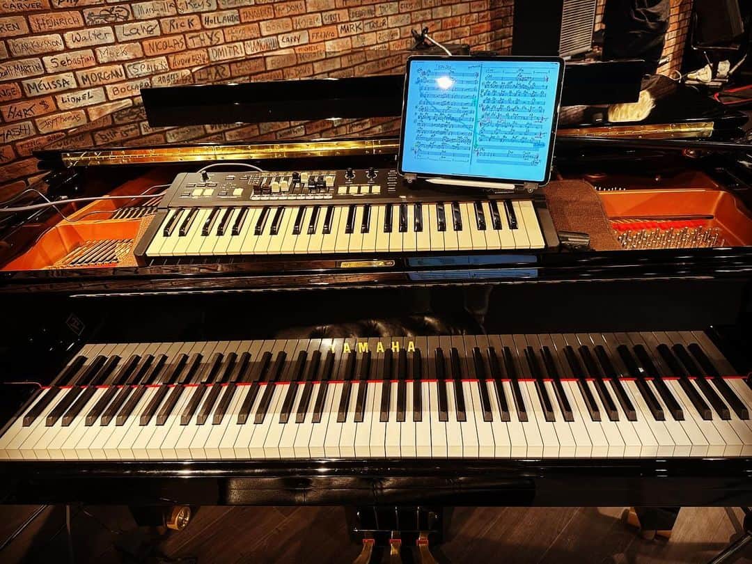 ただすけのインスタグラム：「このセッティング良いぞ☺️ #yamaha #c6 #hammond #msolo」